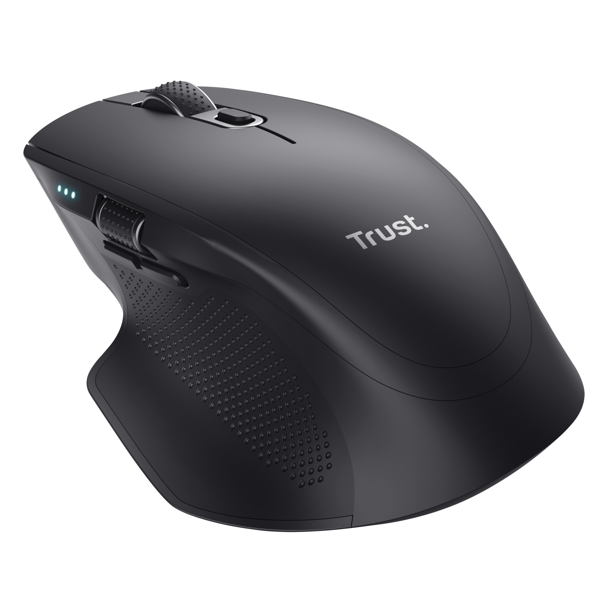 Trust Ozaa - Mouse - multi-dispositivo - per destrorsi - ottica - 6 pulsanti - senza fili - Bluetooth, 2.4 GHz - ricevitore wireless USB - nero