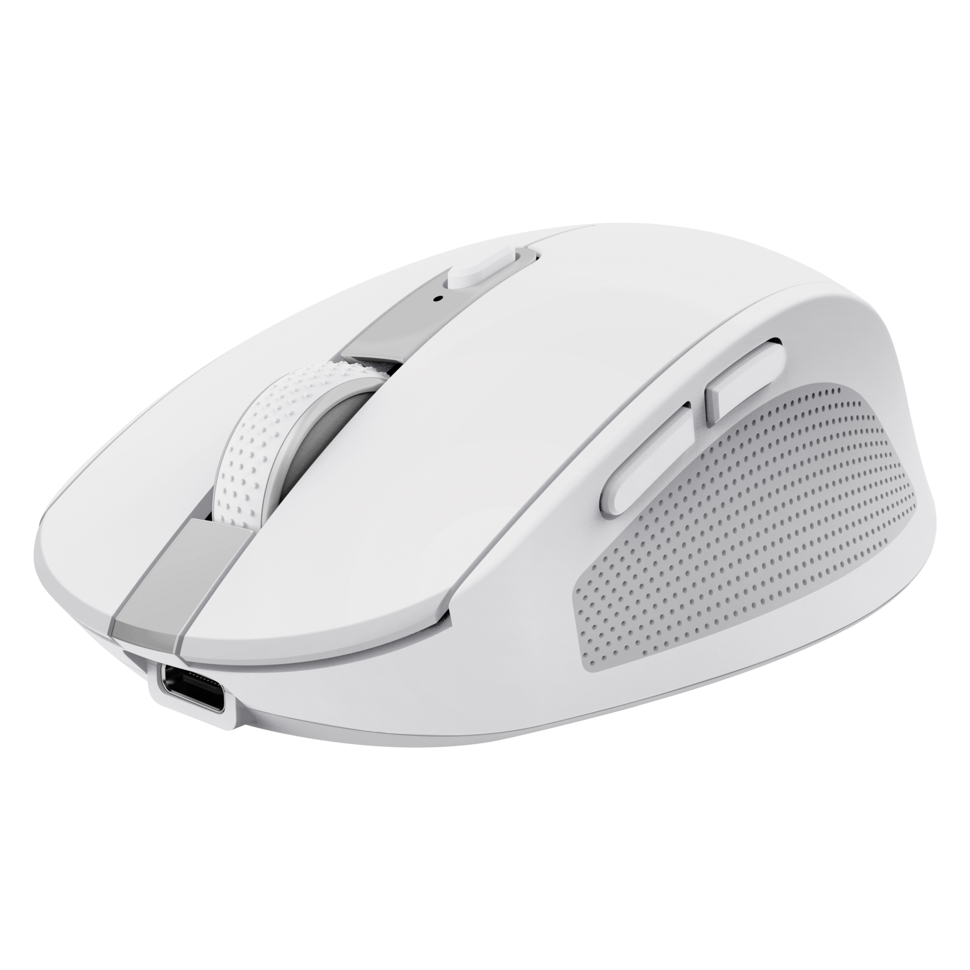 Trust OZAA MOUSE WIRELESS RICARICABILE SILENZIOSO CON DOPPIA CONNESSIONE BT + WL 2,4GHZ - 60% PLASTICA RICICLATA - BIANCO