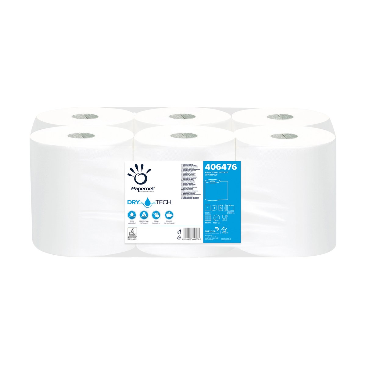 Bobina asciugamani autocut DryTech 1 velo 247mt