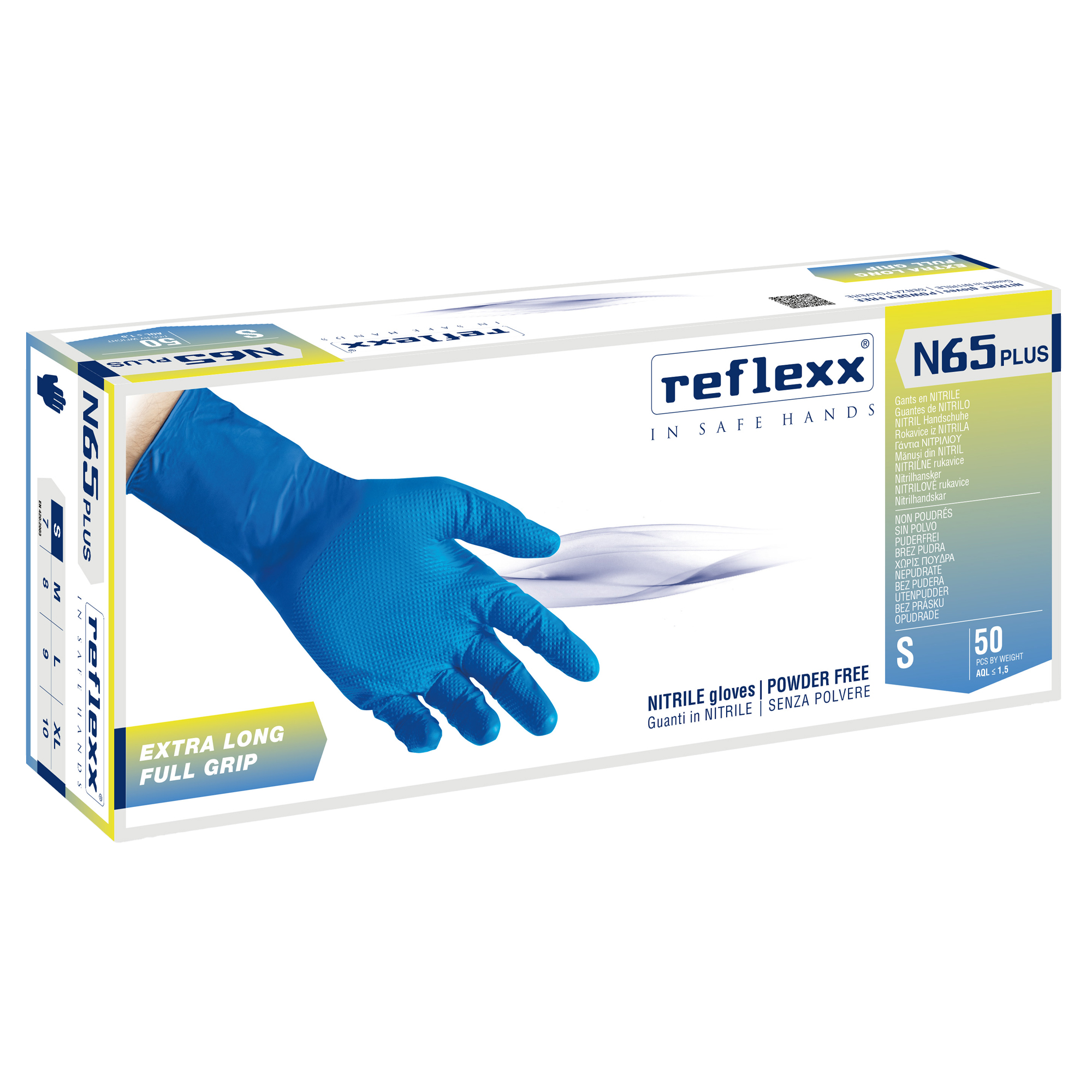 Guanti in nitrile N65 Plus - senza polvere …