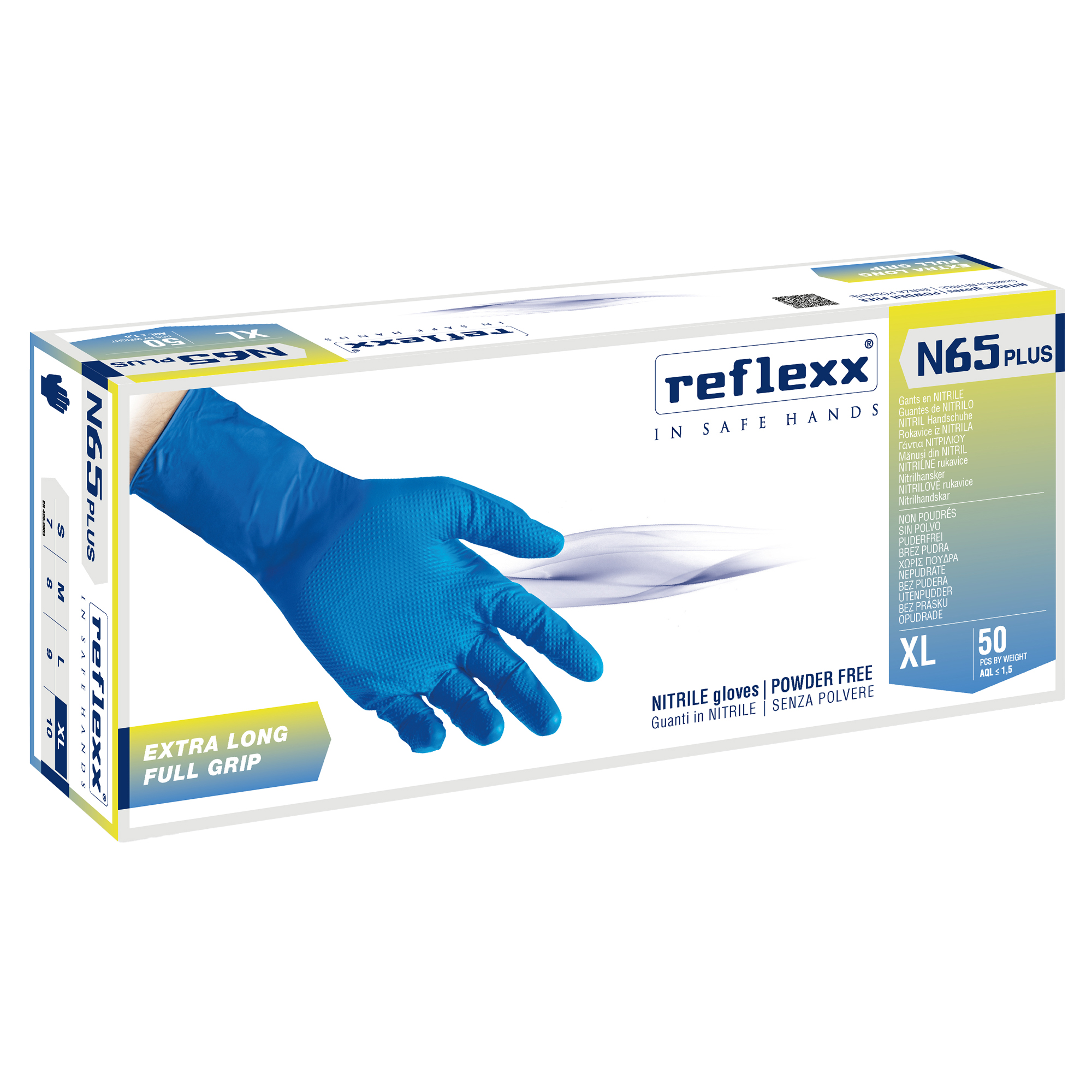 Guanti in nitrile N65 Plus - senza polvere …