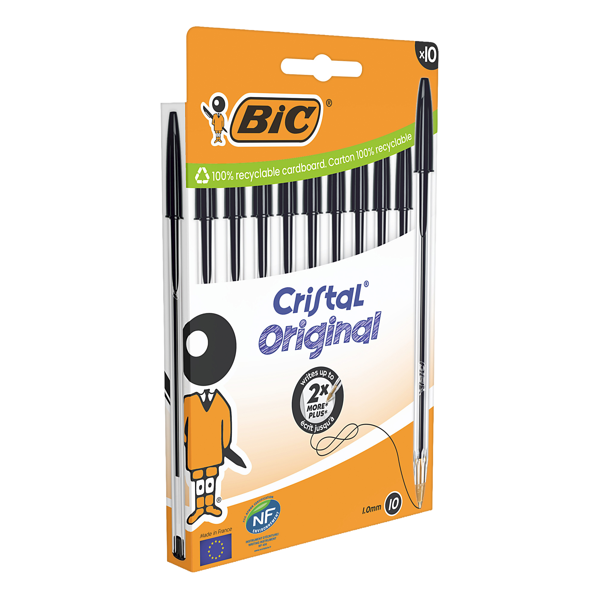 Bic CF10 CRISTAL MED NERO 1MM