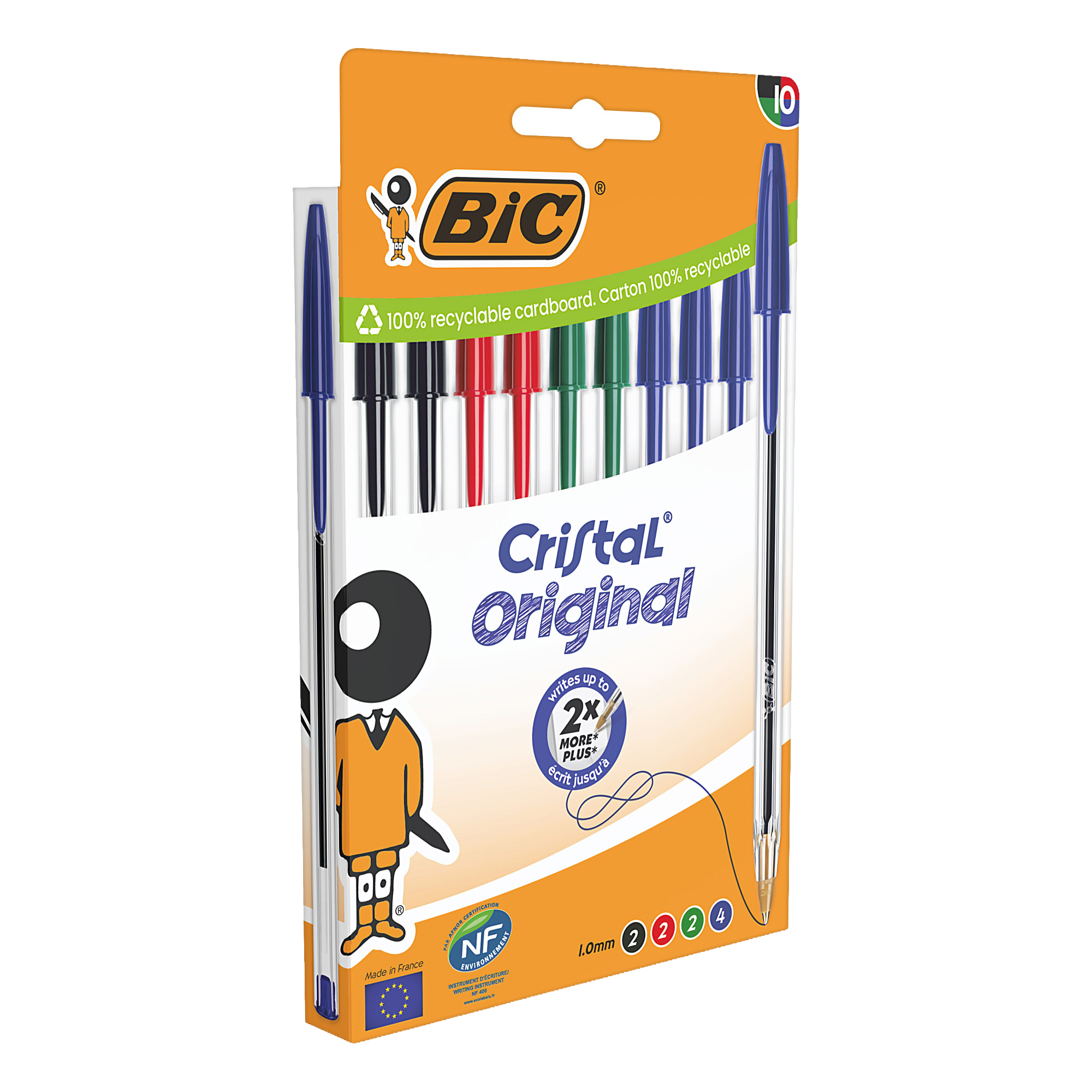 Penna a sfera Cristal - punta media 1,0mm …