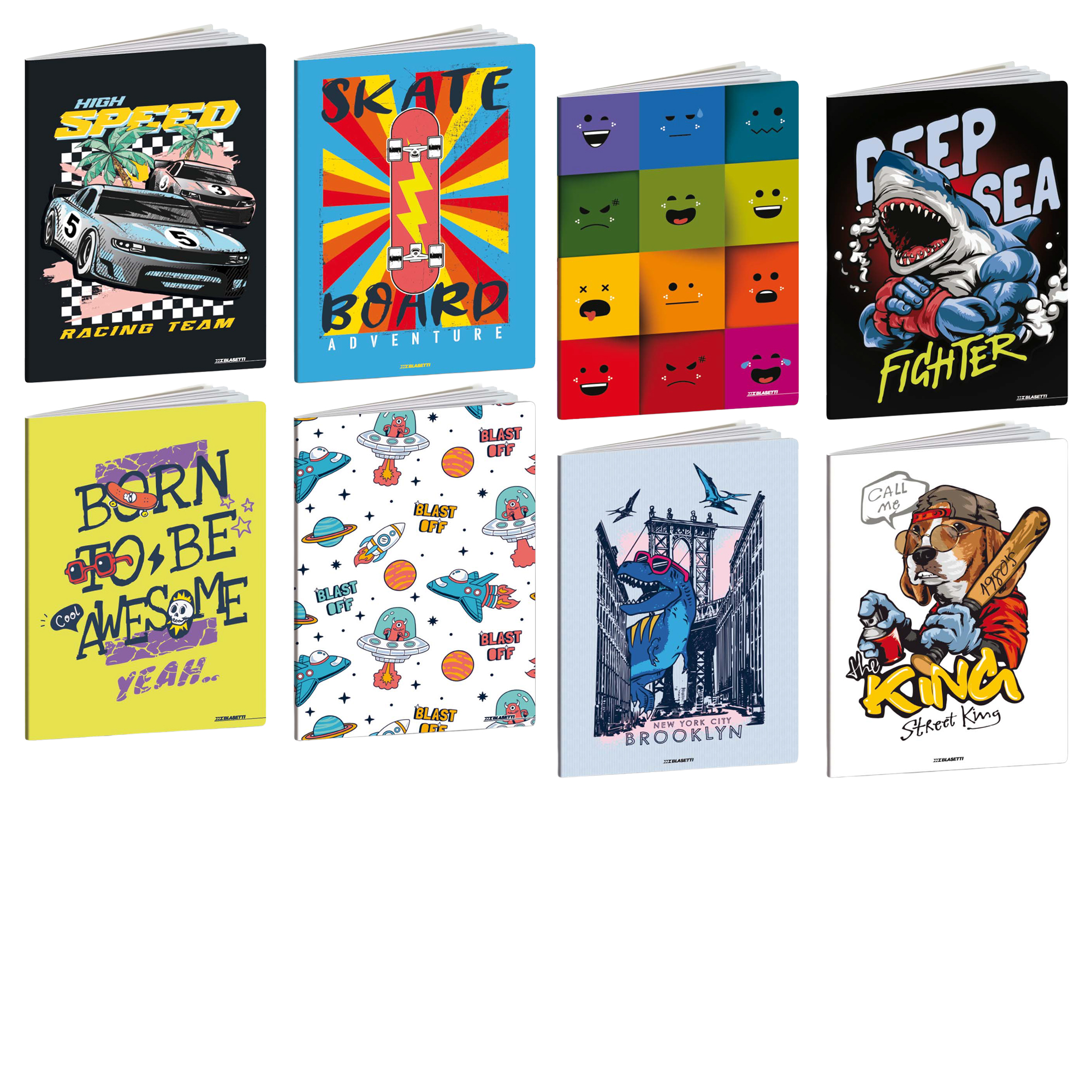 Maxiquaderno Kid Boy - A4 - 1 rigo …