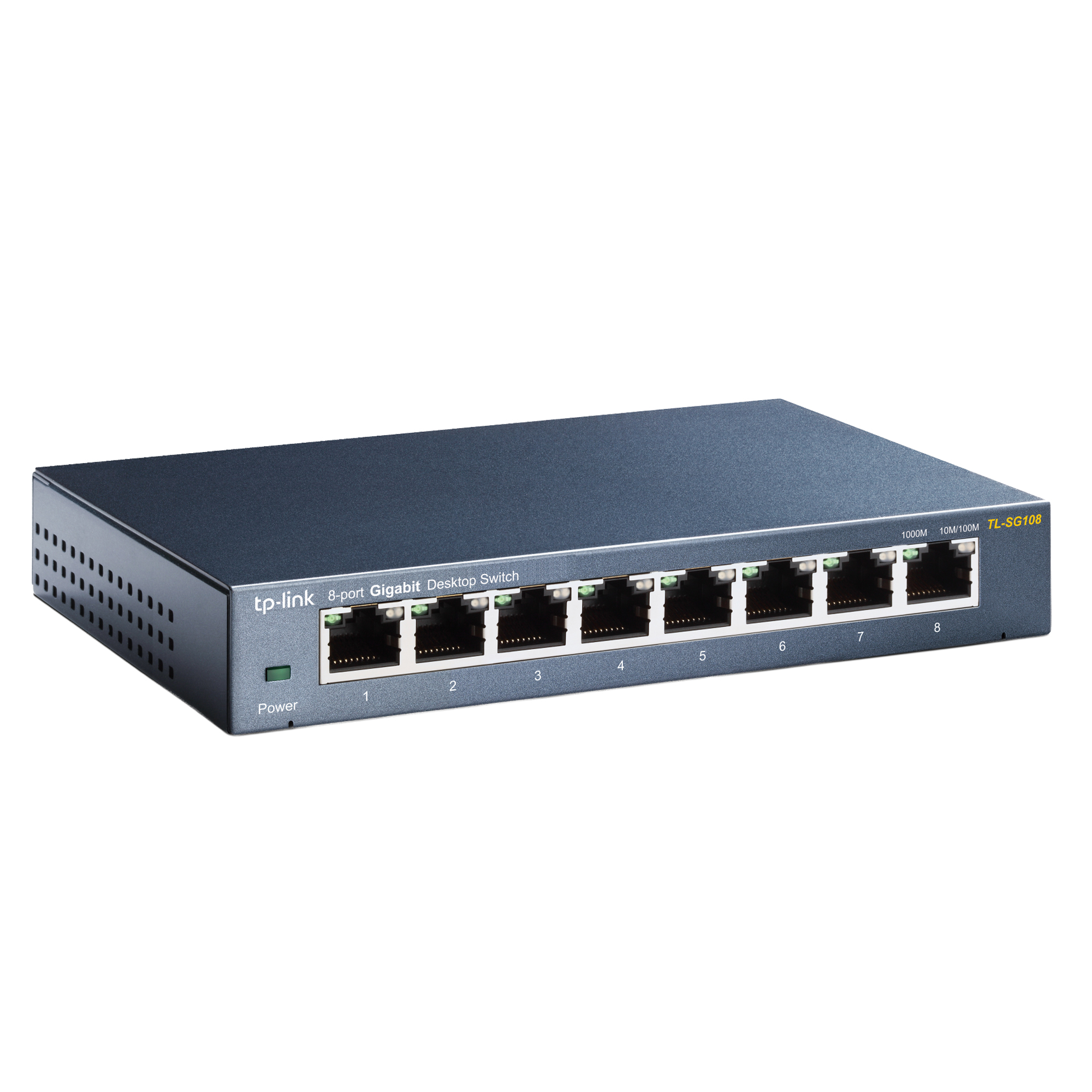 TP-Link TL-SG108 8-port Metal Gigabit Switch - Switch - unmanaged - 8 x 10/100/1000 - desktop