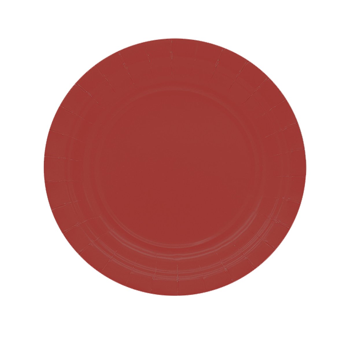 25 piatti piani D18cm Ecocolor biodegradabile rosso intenso …