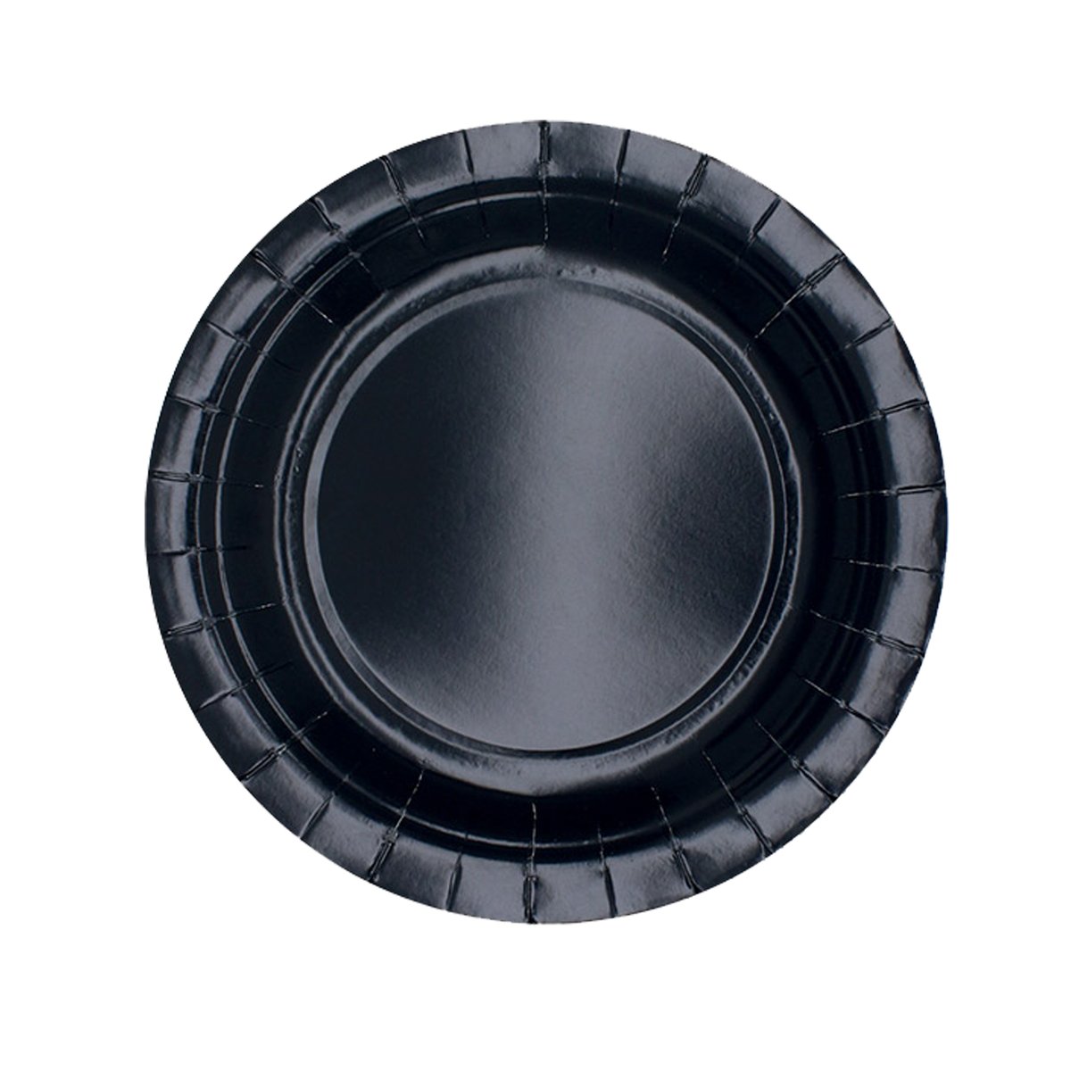 25 piatti piani D18cm Ecocolor biodegradabile nero Big …