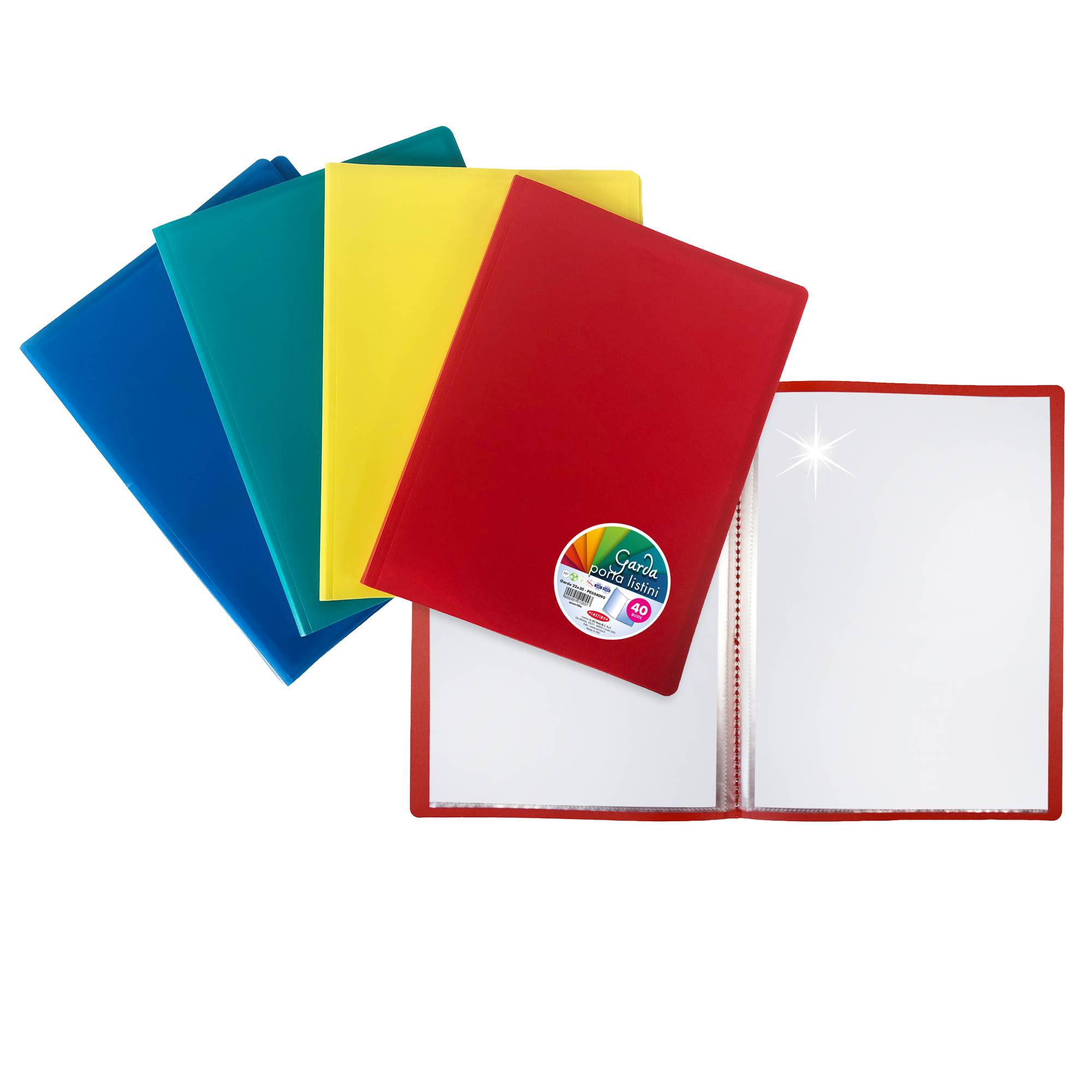 Plastibor Portalistino GARDA A4 40 buste assortiti conf.16