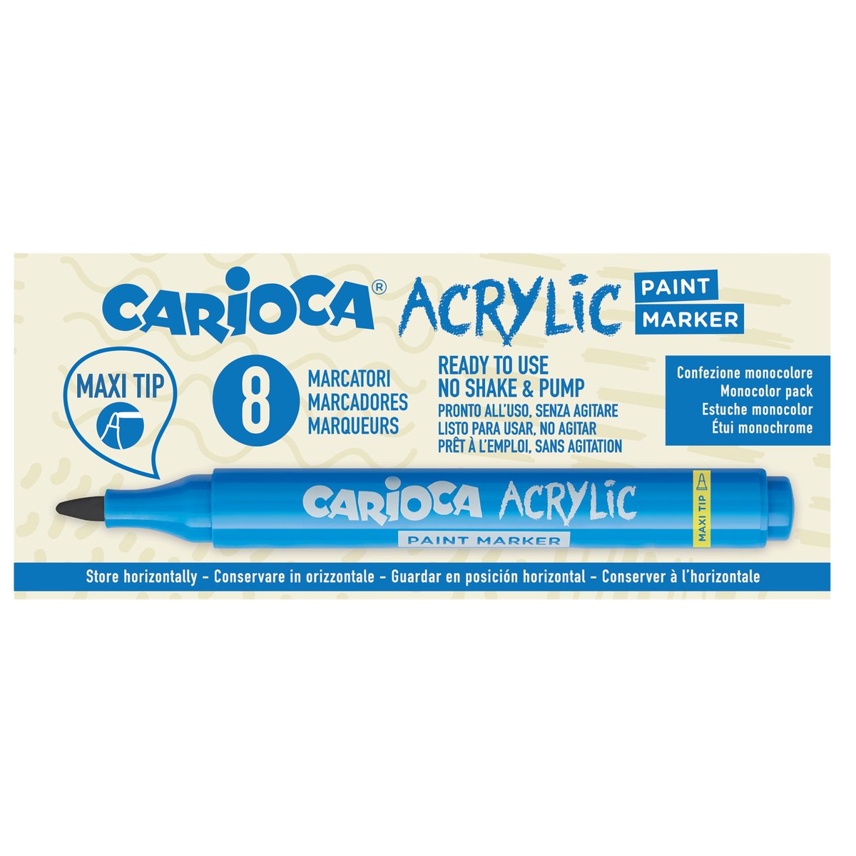 Box 8 Paint Marker acrilico punta maxi blu …