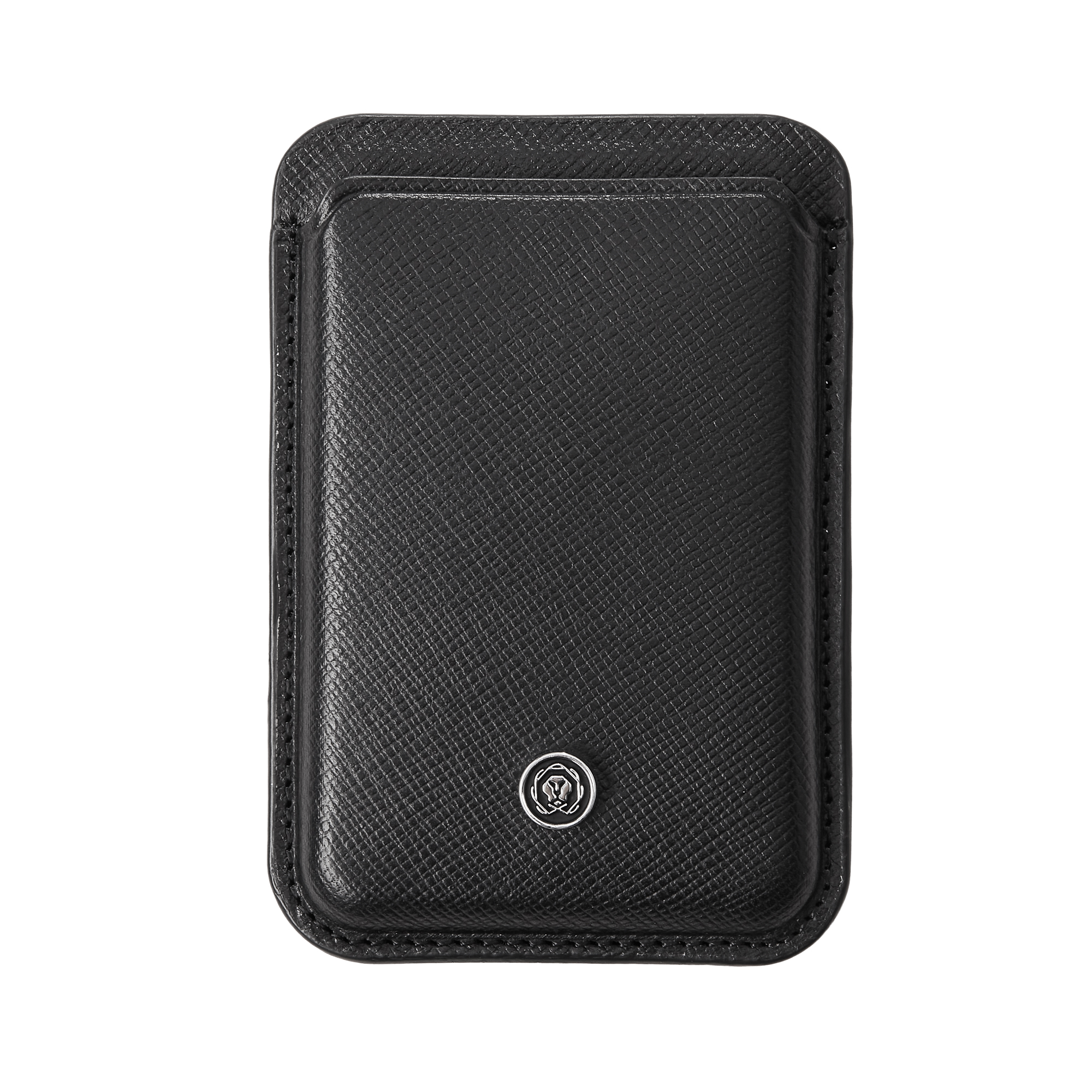 Portacarte magnetico - pelle Saffiano - nero - …