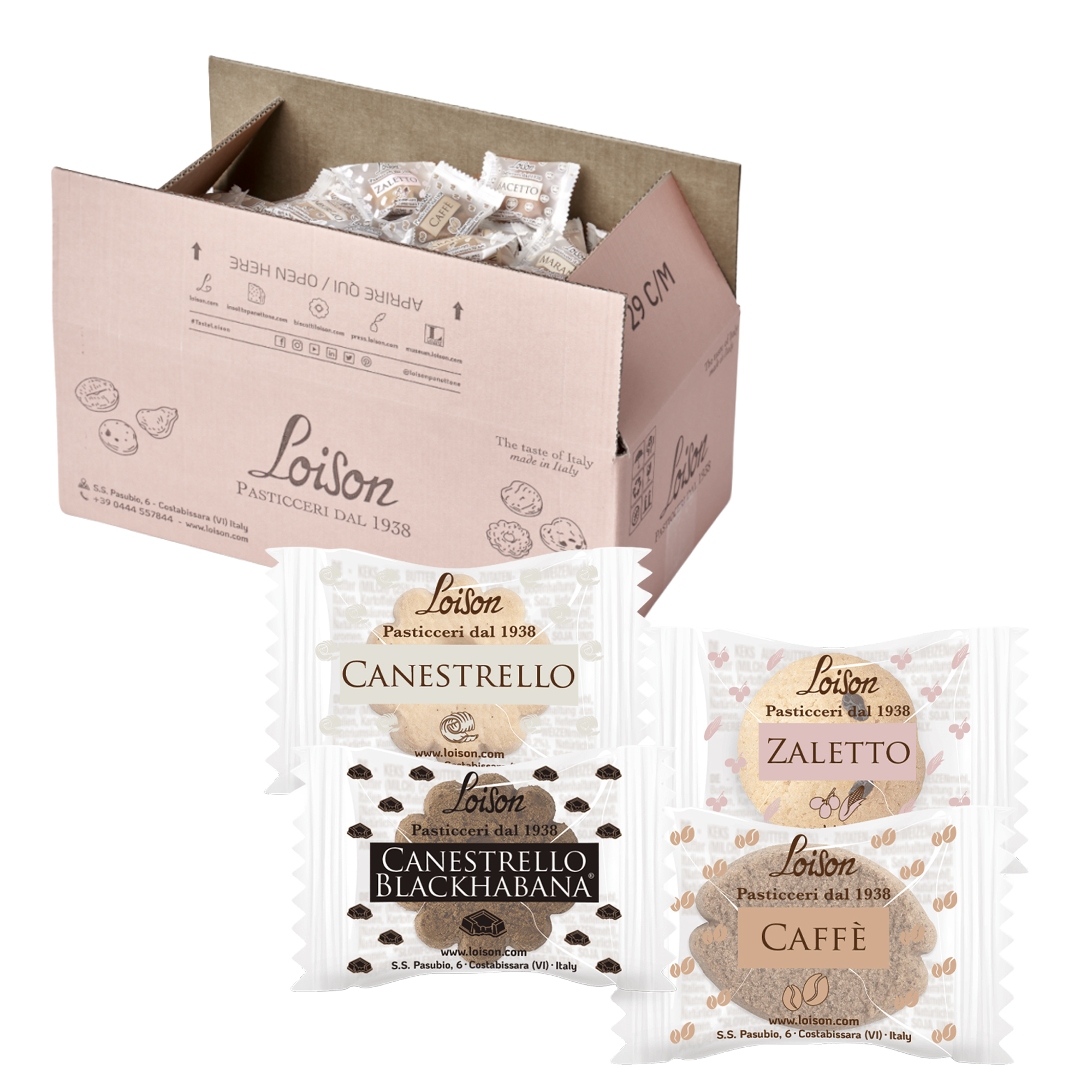 Scatola 200 biscotti al burro assortiti 4 gusti …