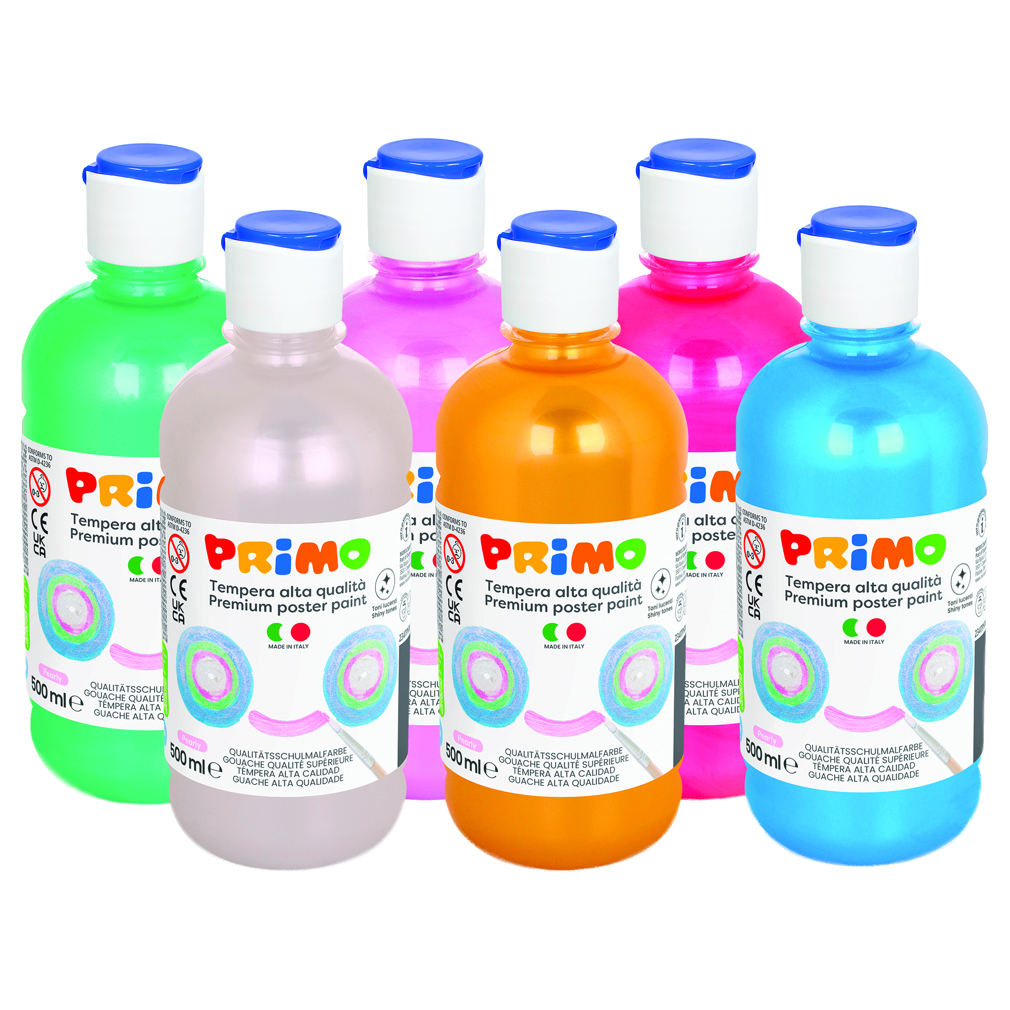 Tempera brillante perlata - 500ml - colori perlati …