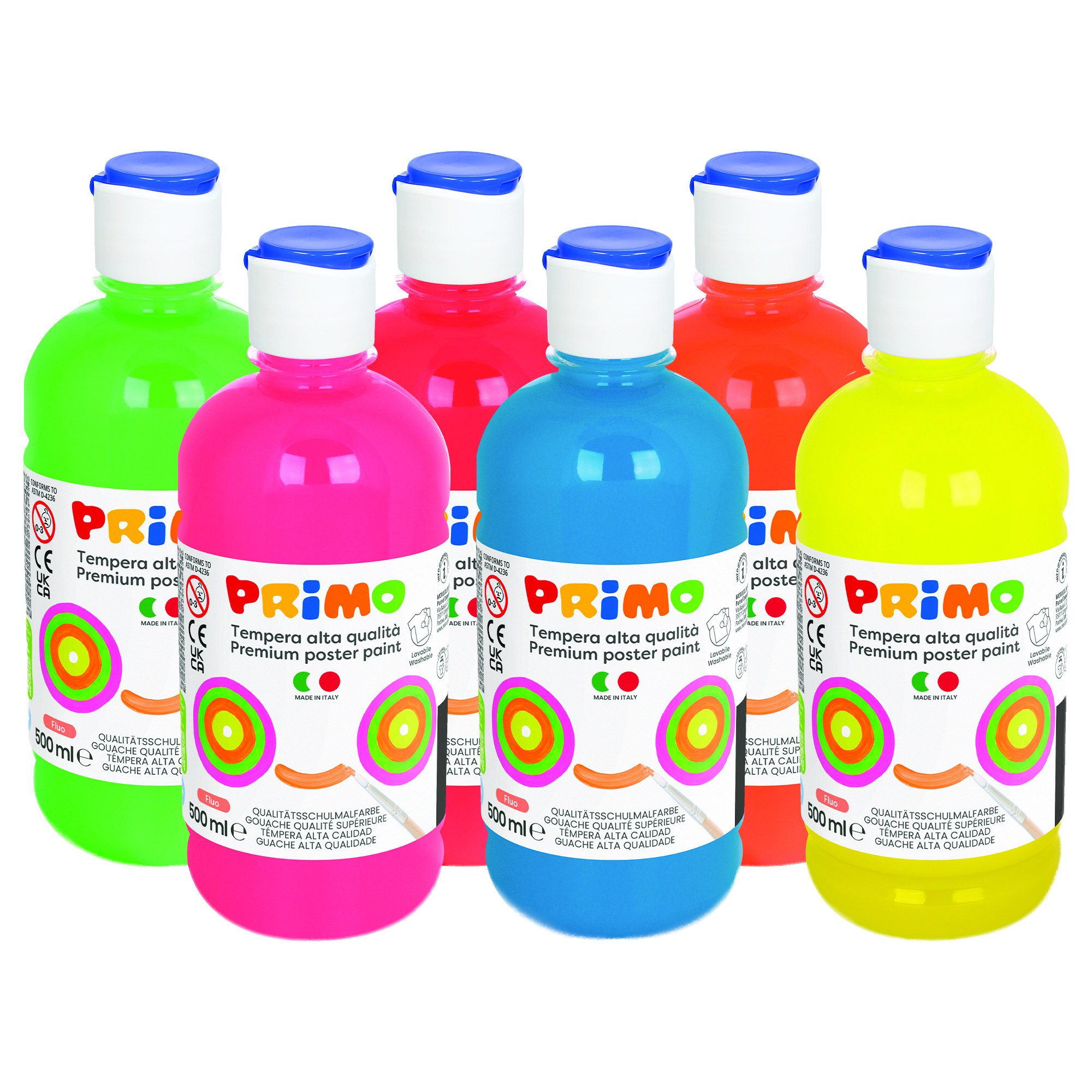 Tempera brillante perlata - 500ml - colori fluo …