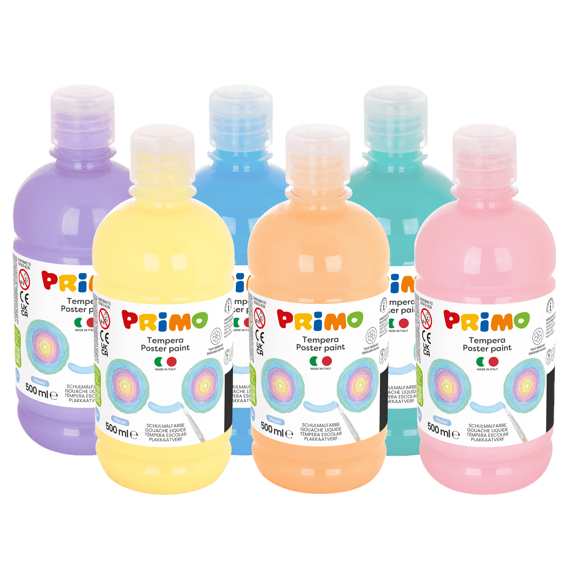 Tempera brillante perlata - 500ml - colori pastel …