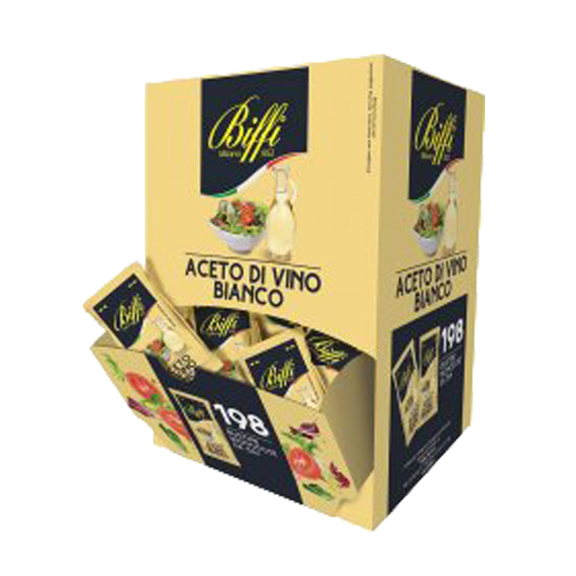198 bustine monodose Aceto di vino bianco da …