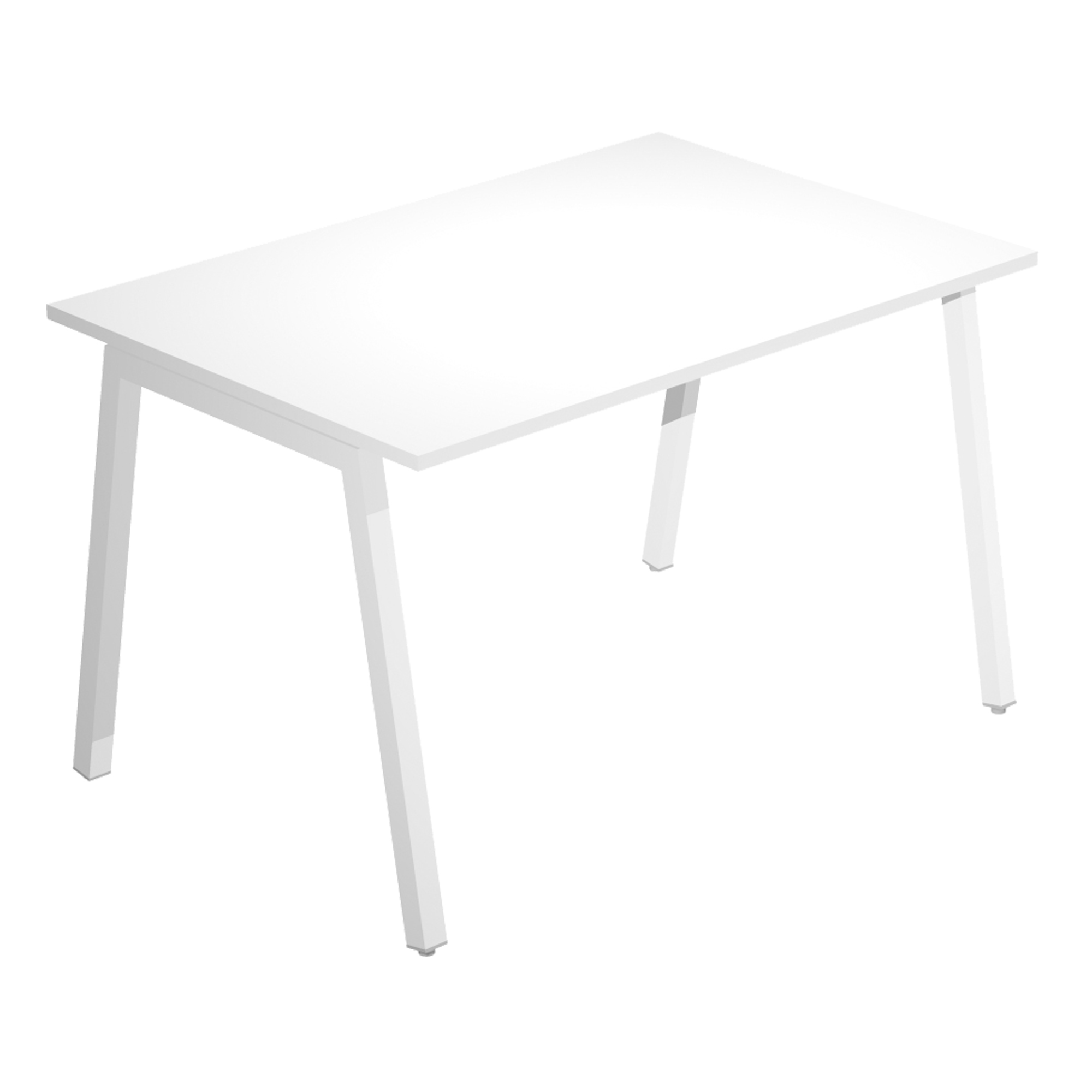 Scrivania lineare Easy struttura bianca gambe inclinate 120X80cm …