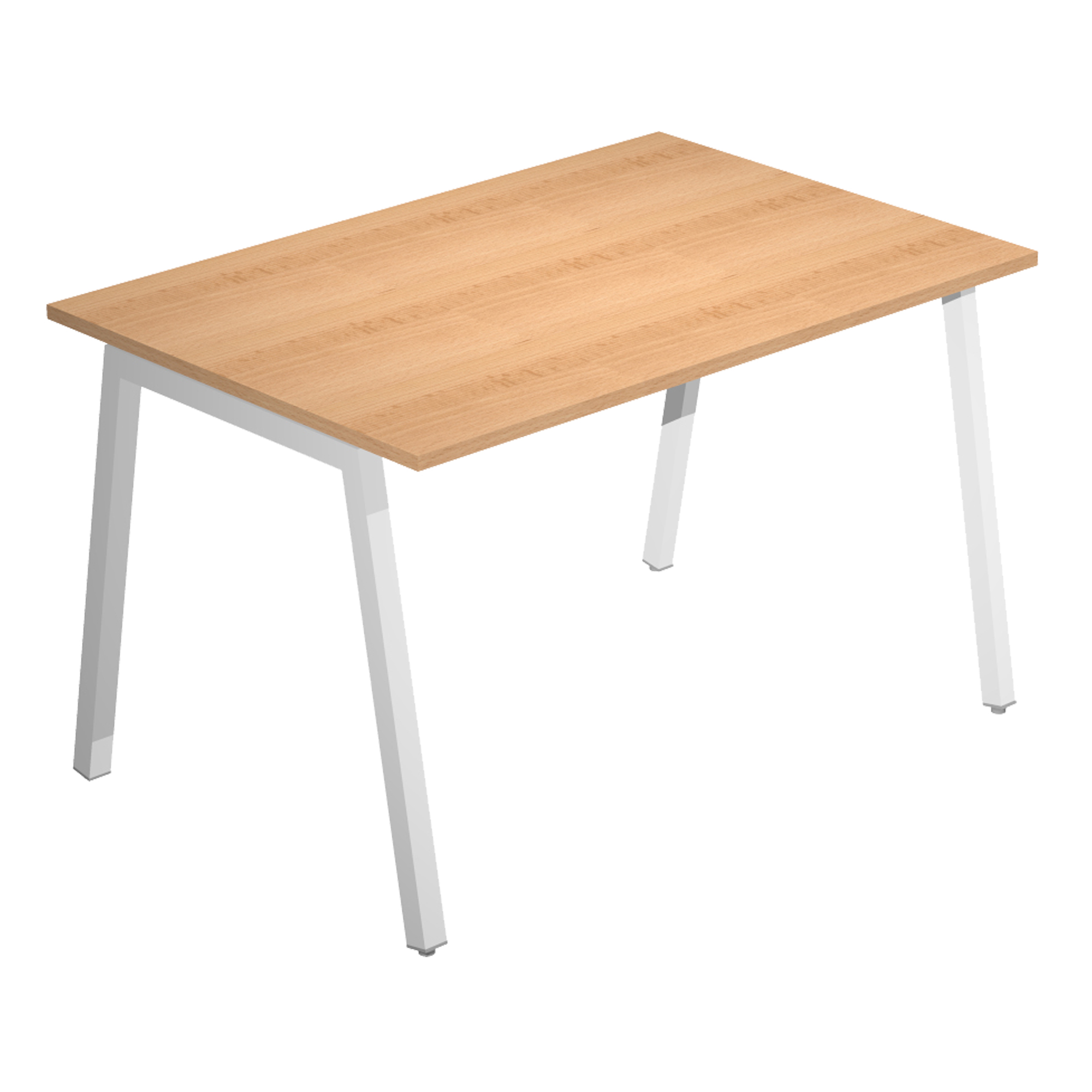 Scrivania lineare Easy struttura bianca gambe inclinate 120X80cm …