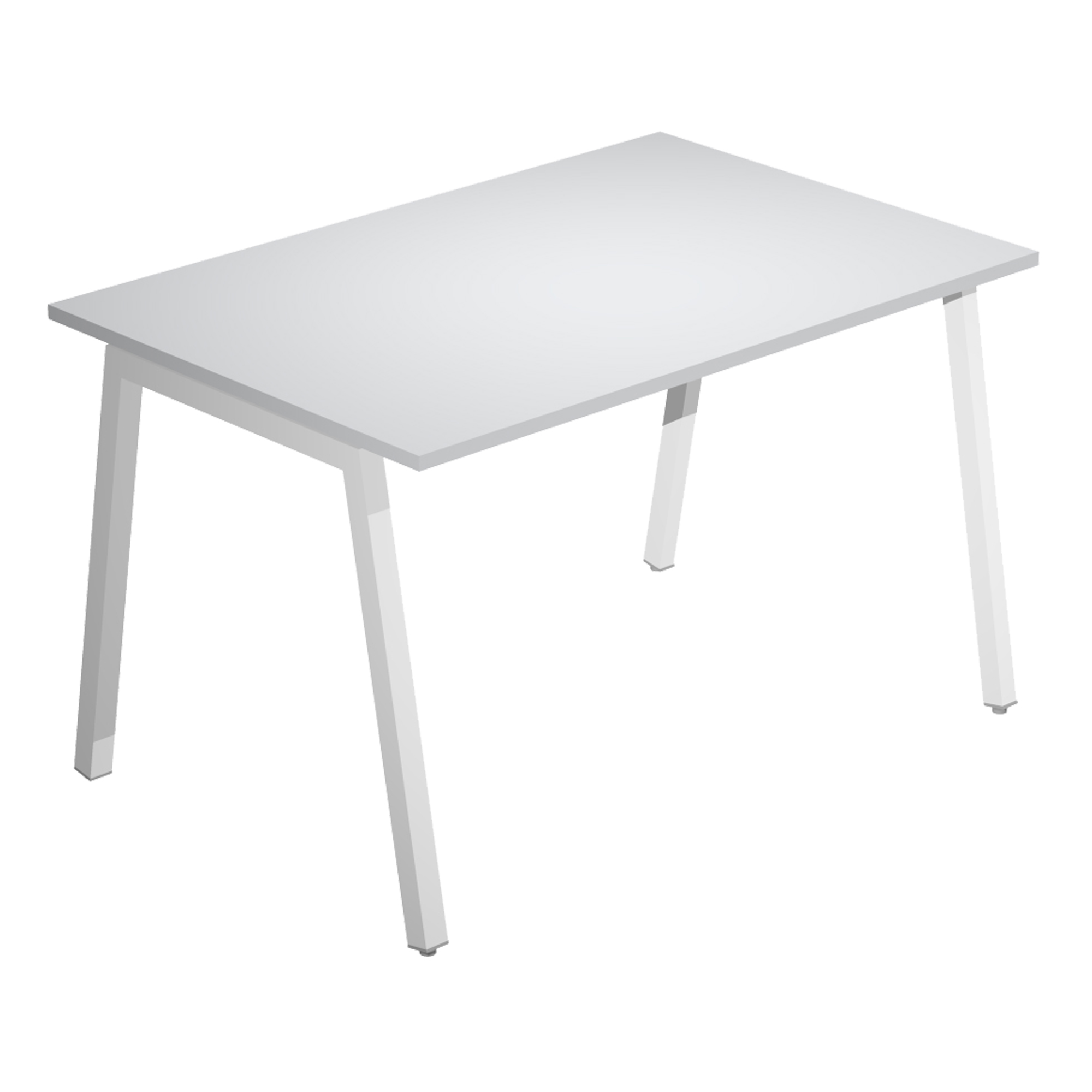 Scrivania lineare Easy struttura bianca gambe inclinate 120X80cm …