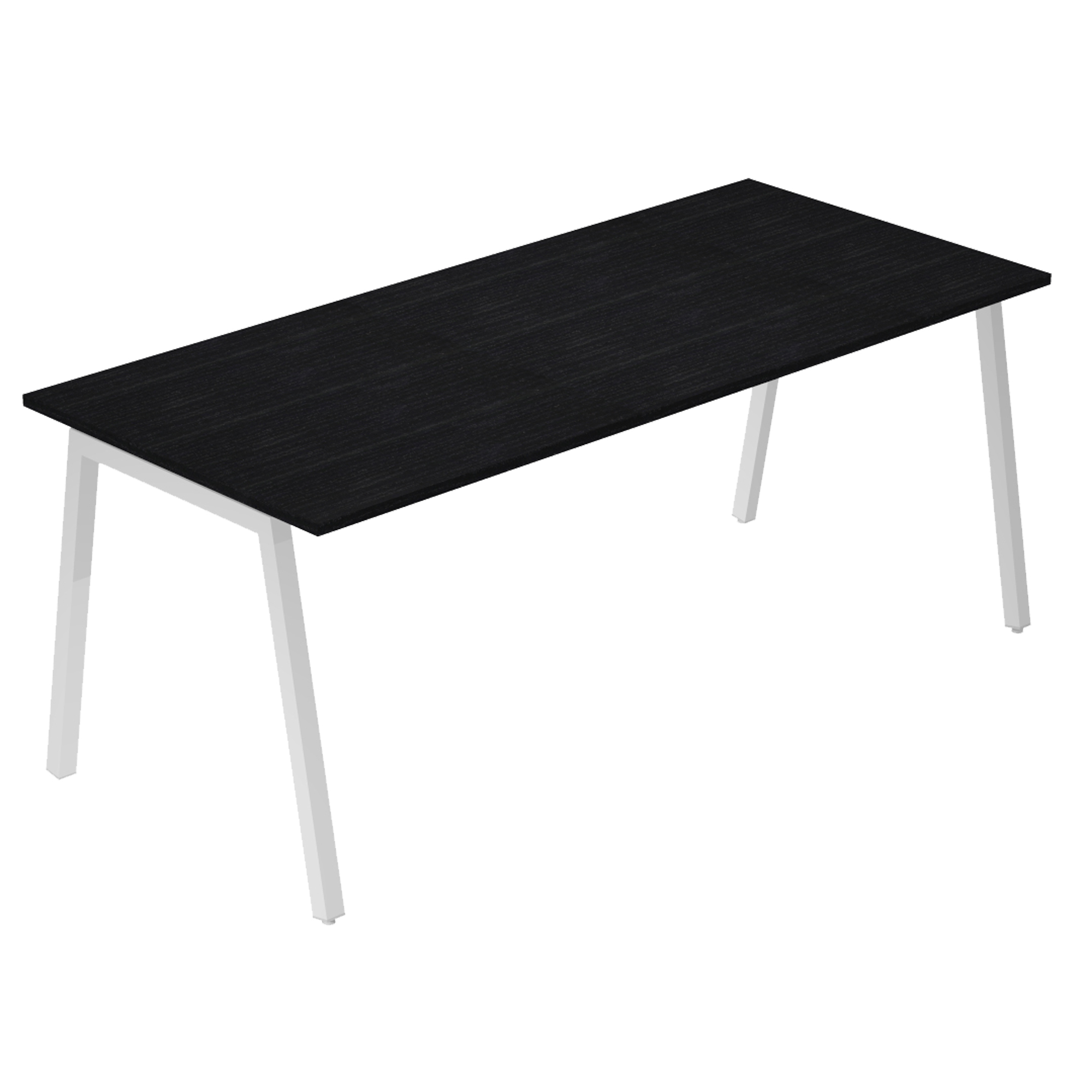 Scrivania lineare Easy struttura bianca gambe inclinate 140x80cm …
