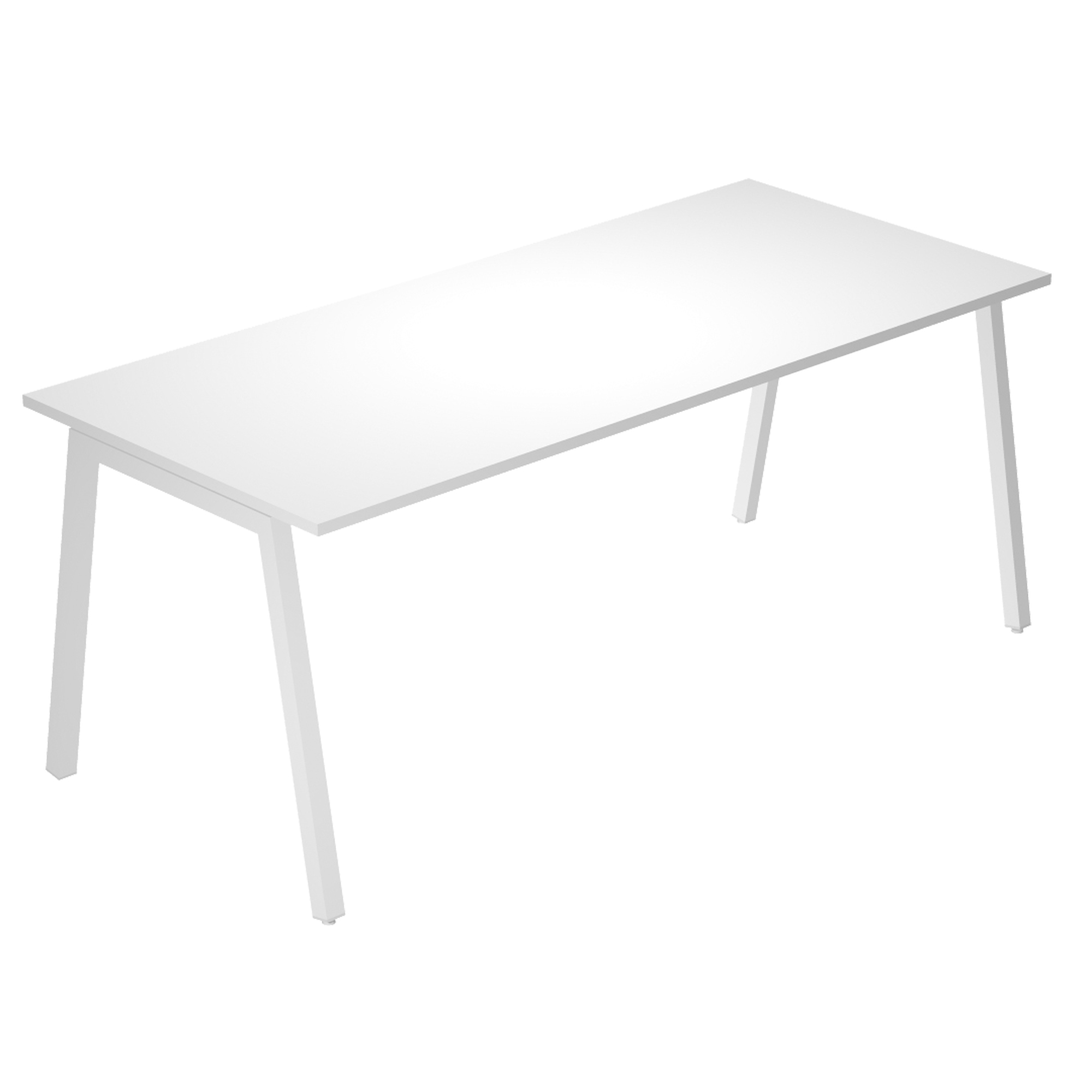 Scrivania lineare Easy struttura bianca gambe inclinate 160x80cm …