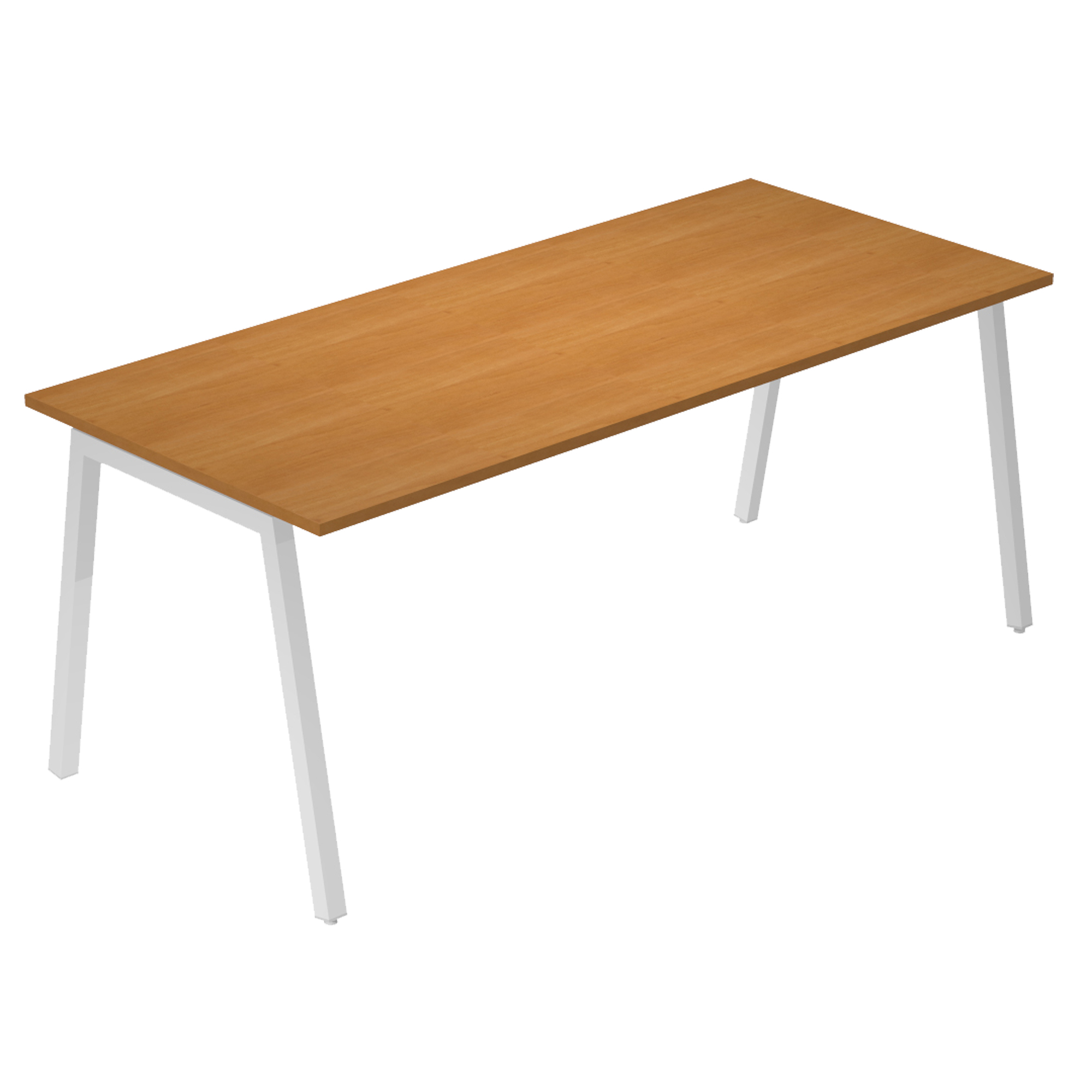 Scrivania lineare Easy struttura bianca gambe inclinate 180x80cm …