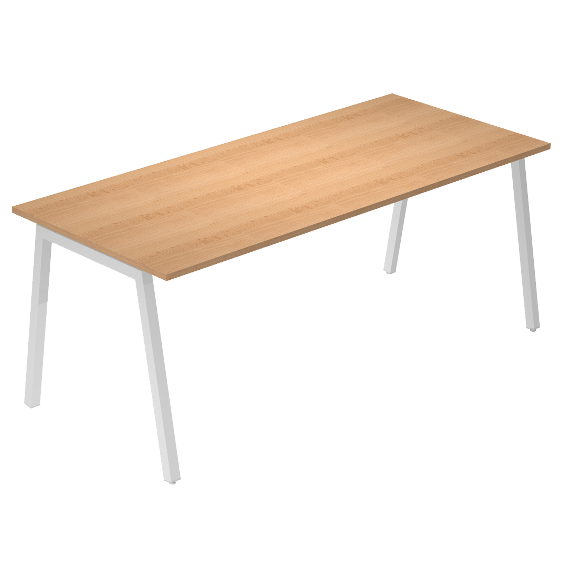 Scrivania lineare Easy struttura bianca gambe inclinate 180x80cm …
