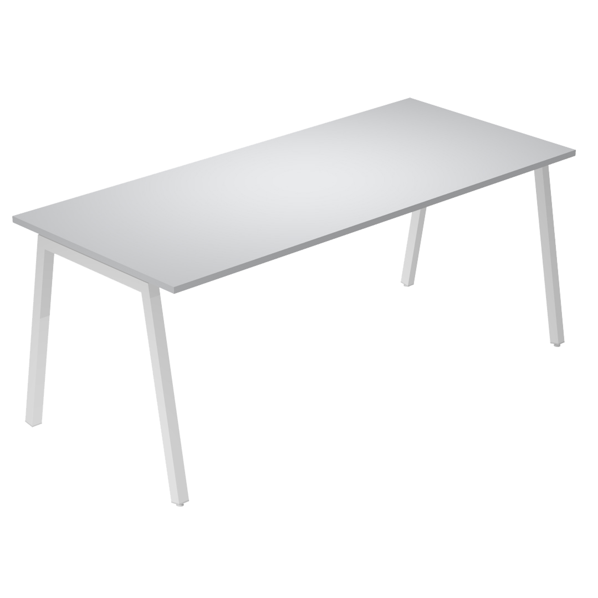 Scrivania lineare Easy struttura bianca gambe inclinate 180x80cm …