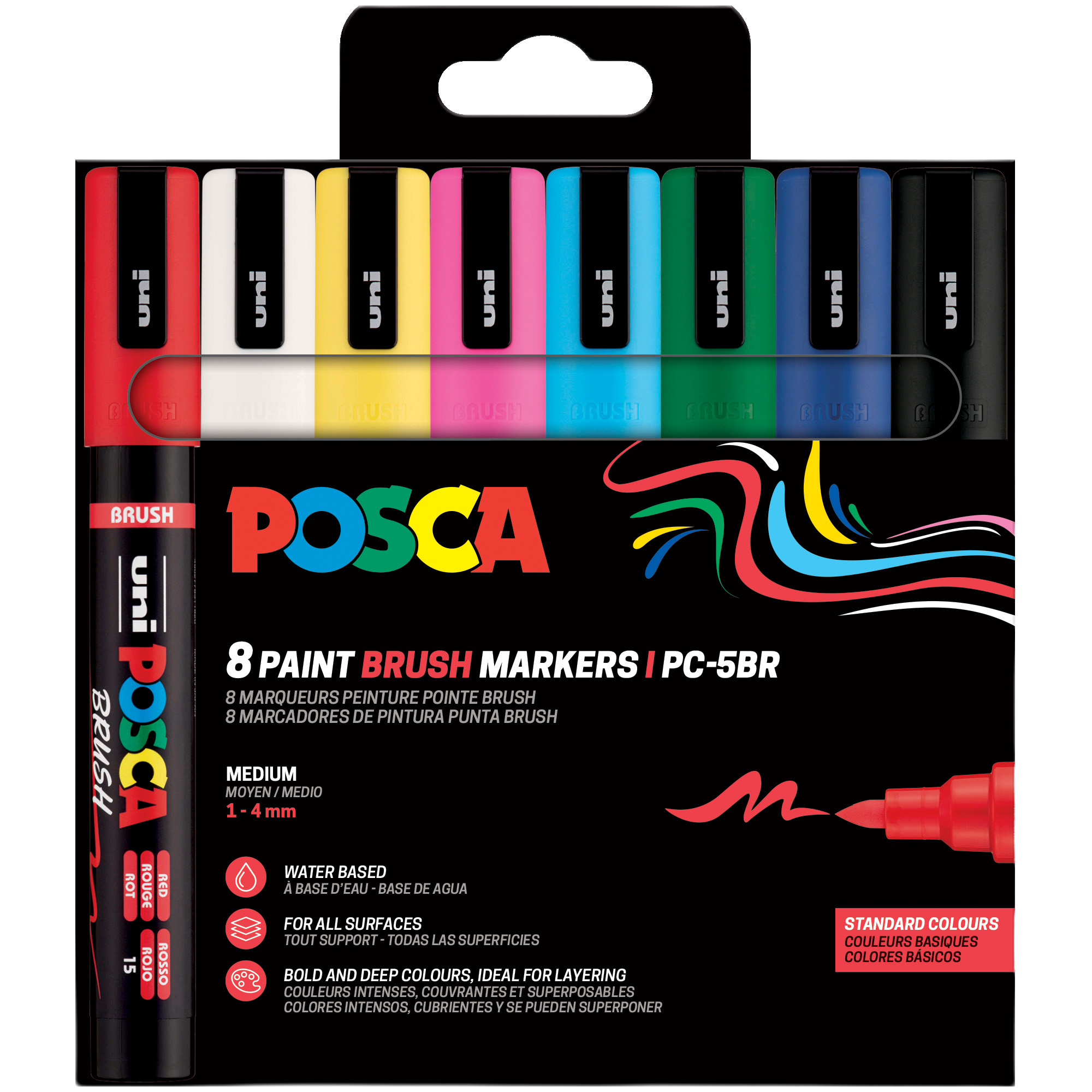 Marcatore a base d'acqua Uni Posca PC5MBR - …