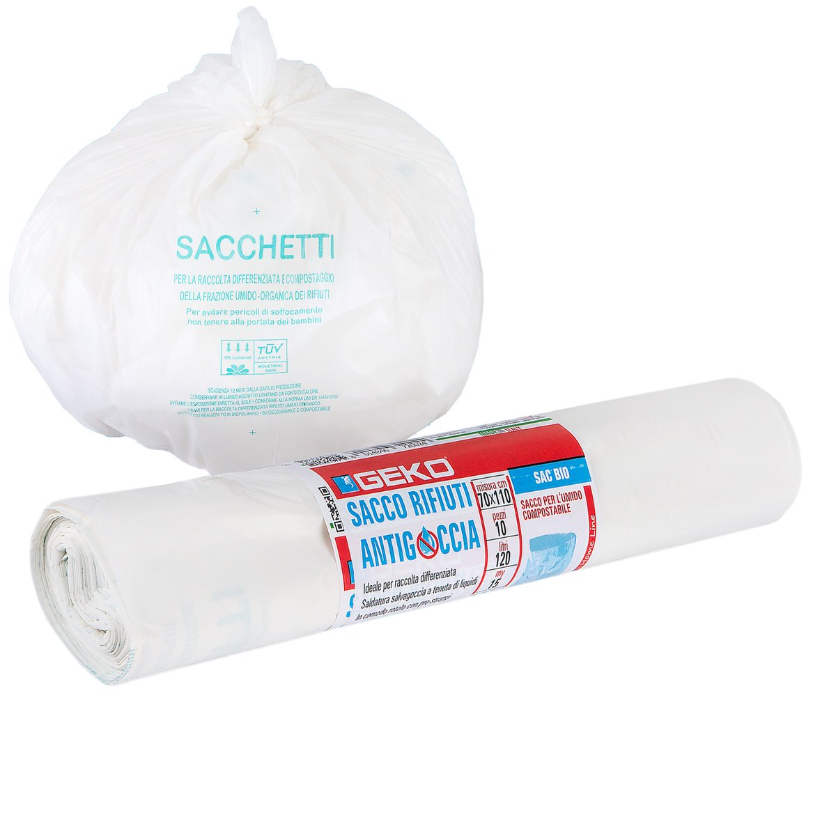 10 Sacchi rifiuti organici Sac Bio 70x110cm 120L …