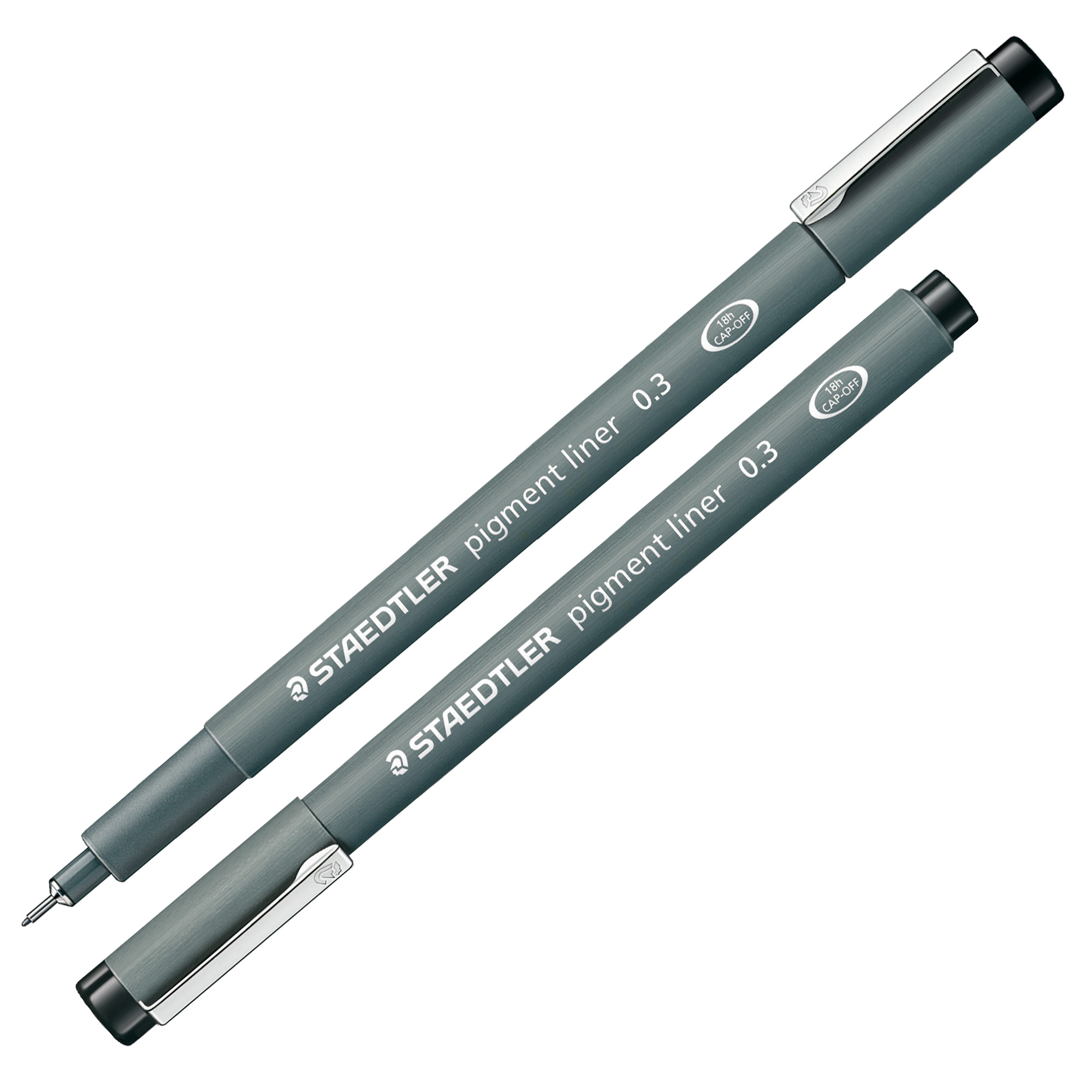 STAEDTLER pigment liner - Penna a punta sottile - nero - inchiostro pigmentato - 0.3 mm