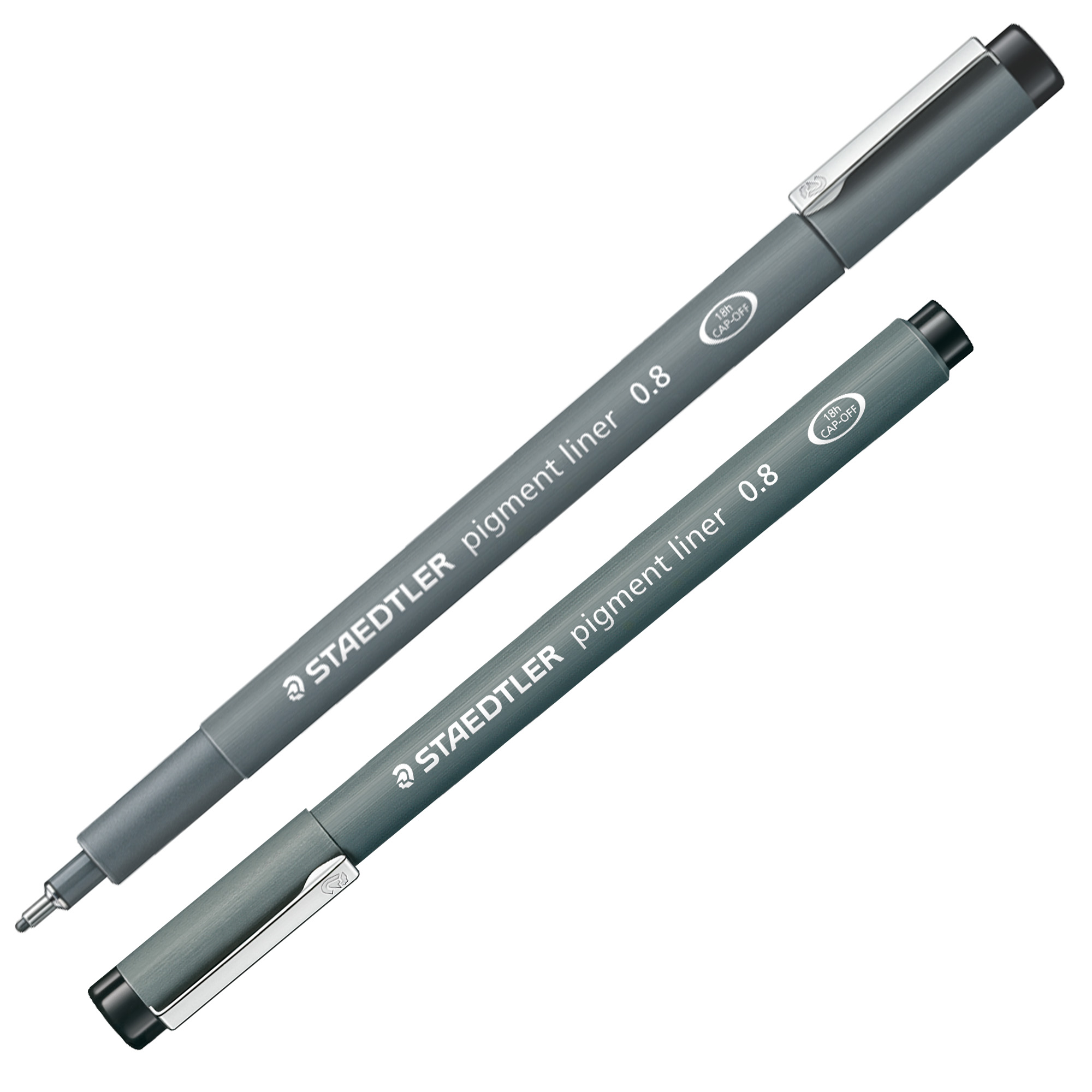 STAEDTLER pigment liner 308 - Penna a punta sottile - nero - inchiostro pigmentato - 0.8 mm