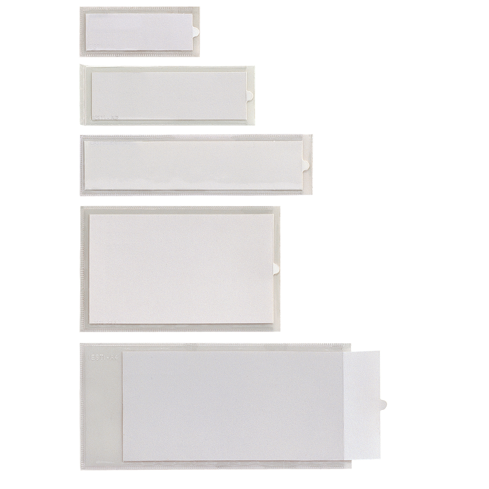 SEI IESTI A3 - Porta etichette - per 32 x 124 mm - trasparente (pacchetto di 10)