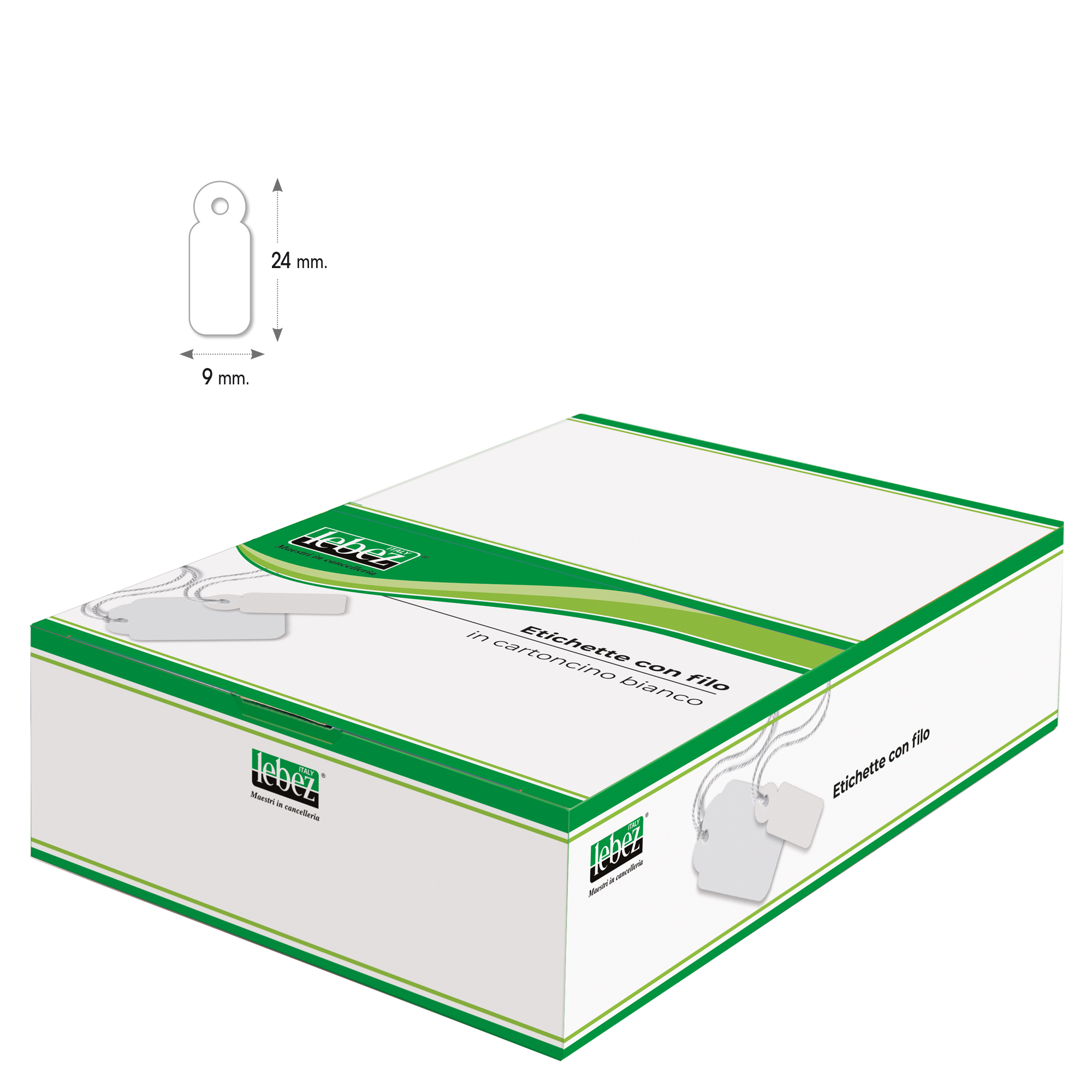 Etichette con filo A384 - 9 x 24 …