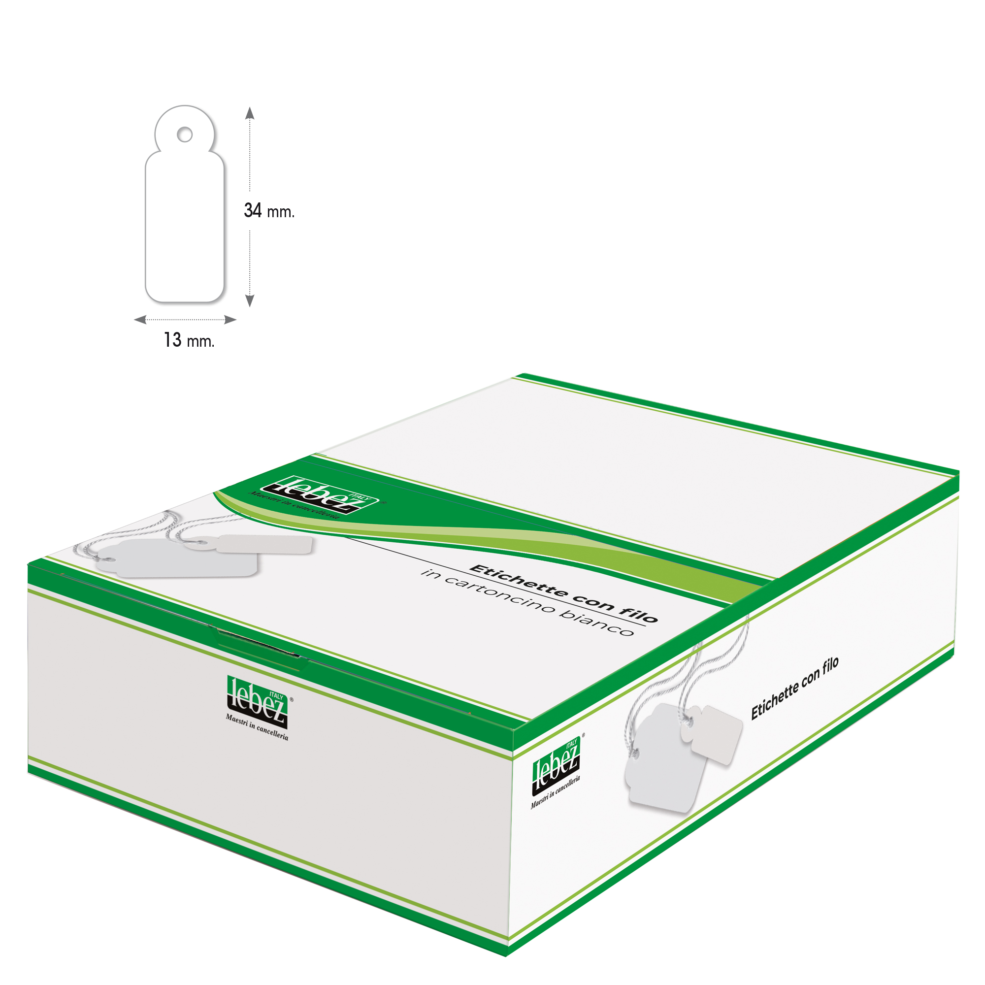 Etichette con filo A386 - 13 x 34 …
