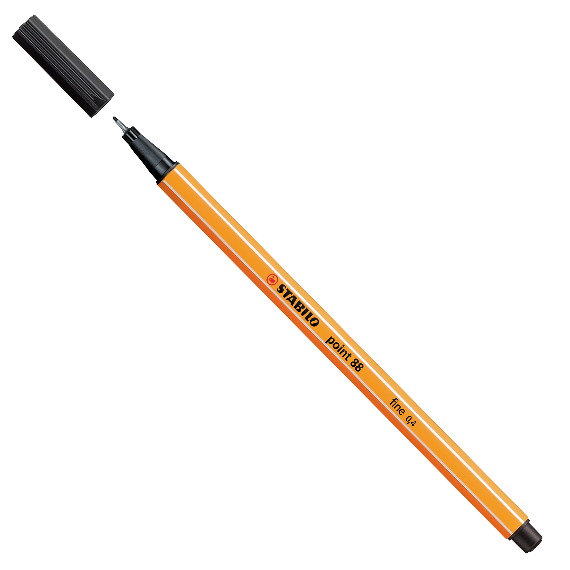 STABILO point 88 - Penna a punta sottile - nero - 0.4 mm - fine