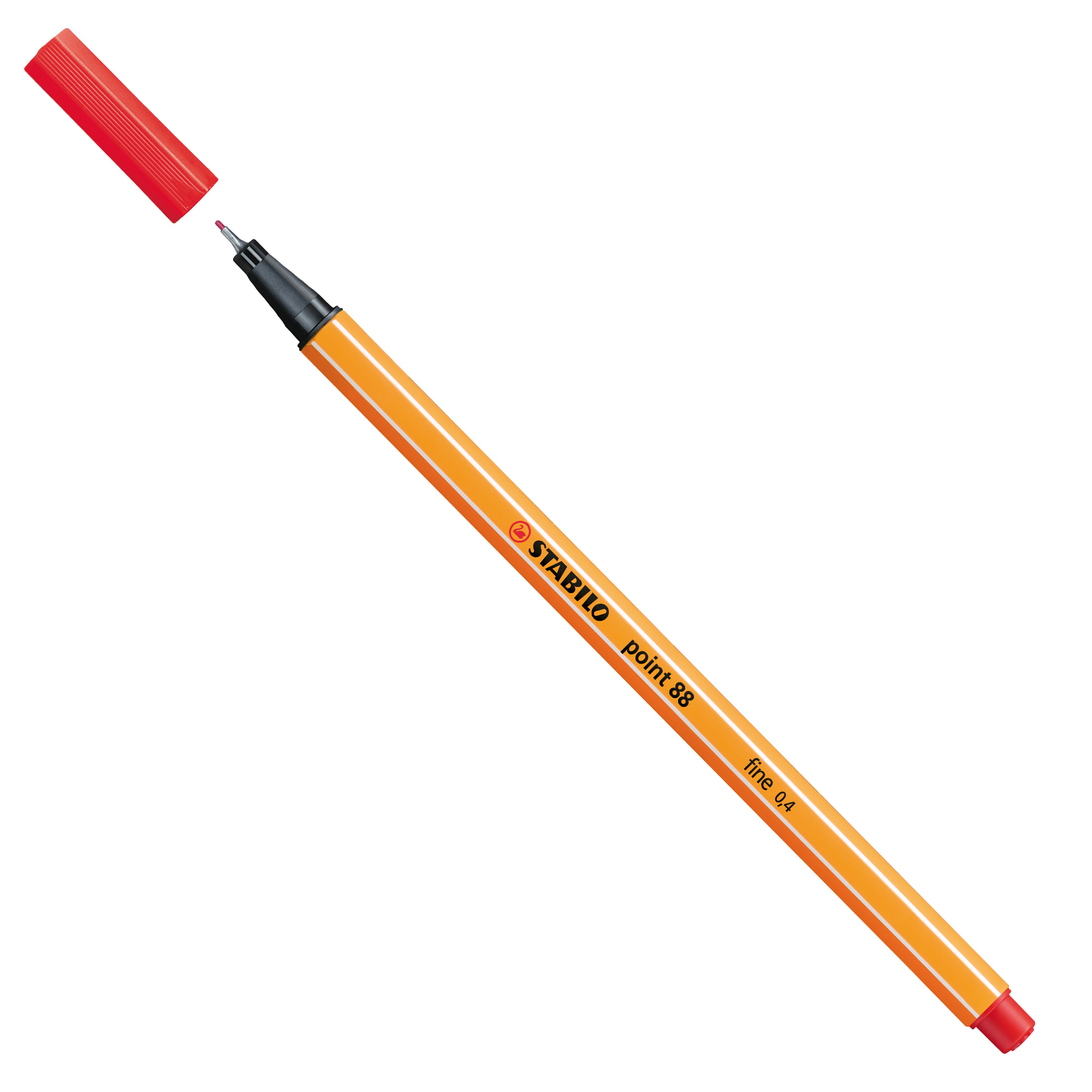 STABILO point 88 - Penna a punta sottile - rosso - 0.4 mm - fine