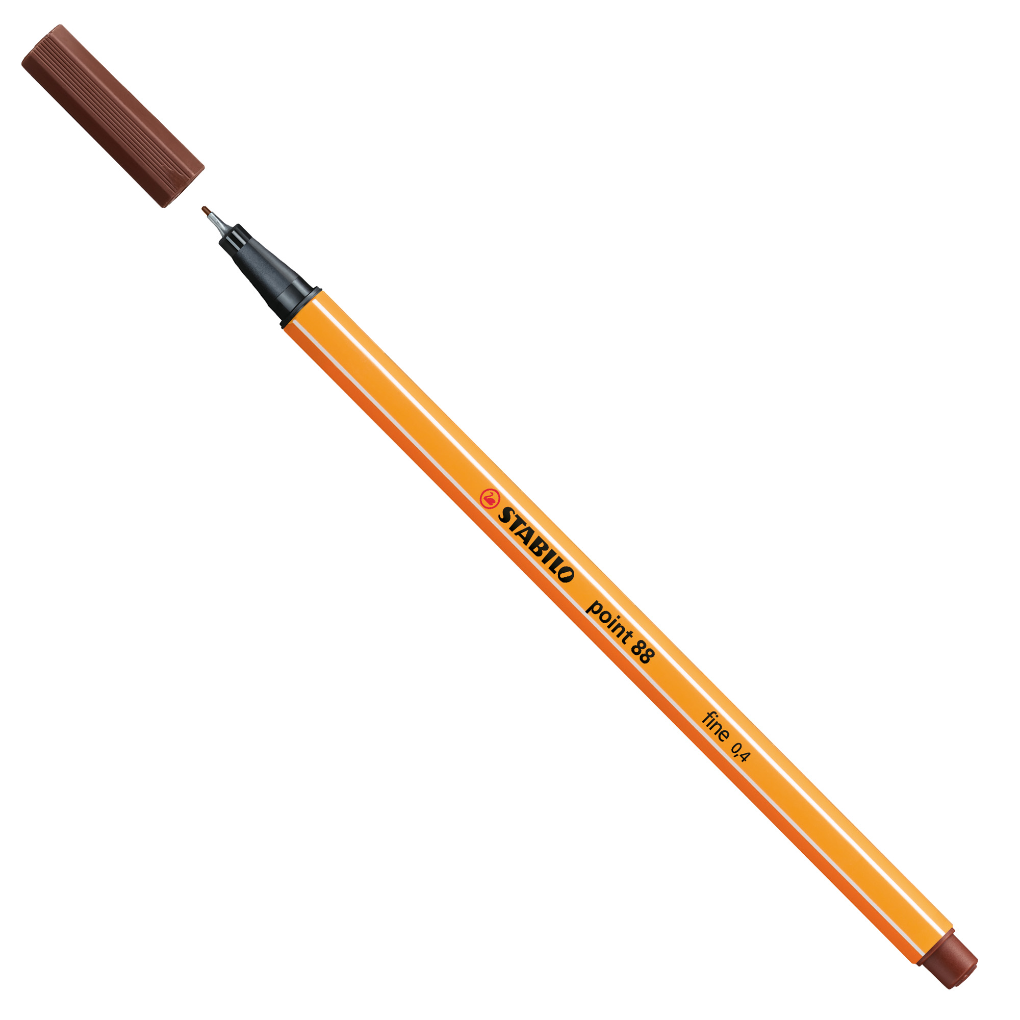 STABILO point 88 - Penna a punta sottile - marrone - 0.4 mm - fine