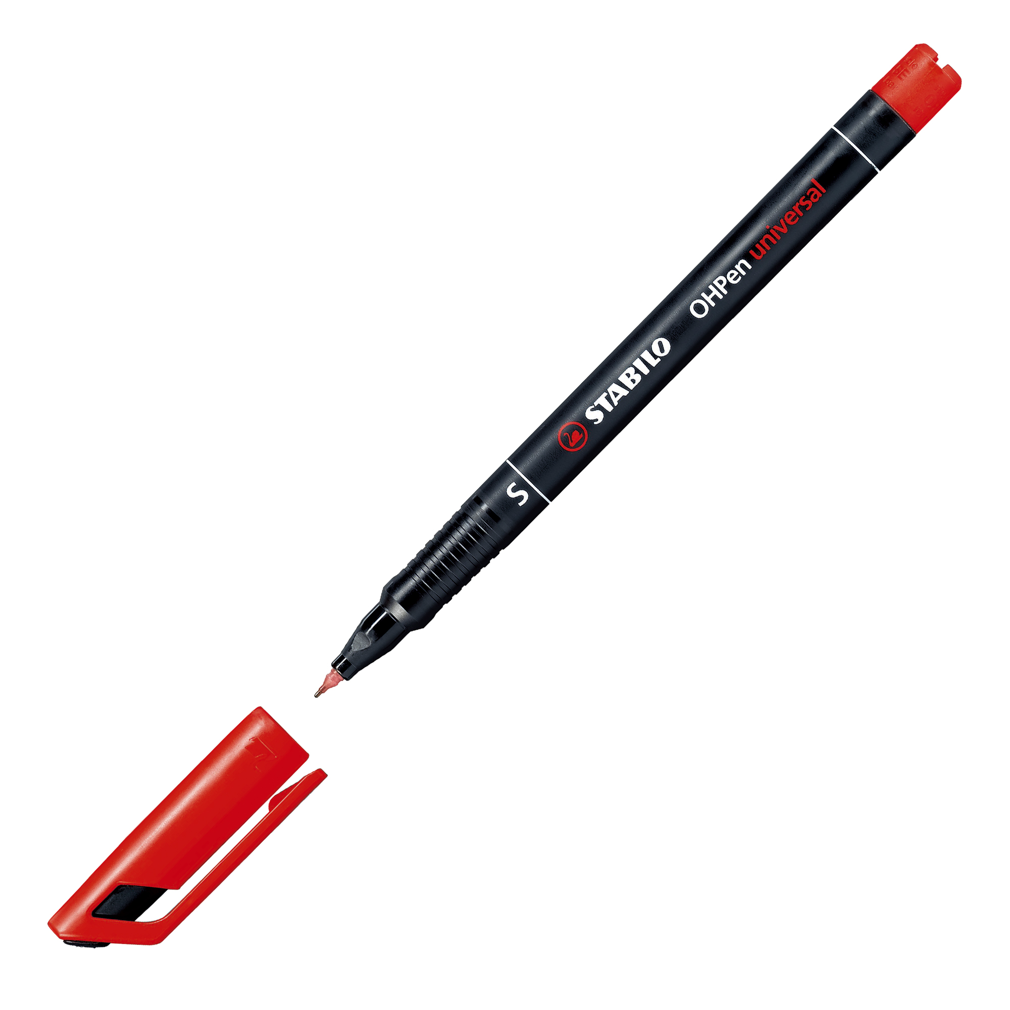 STABILO OHPen universal - Penna a punta sottile - permanente - per lucidi - rosso - 0.4 mm - superfine