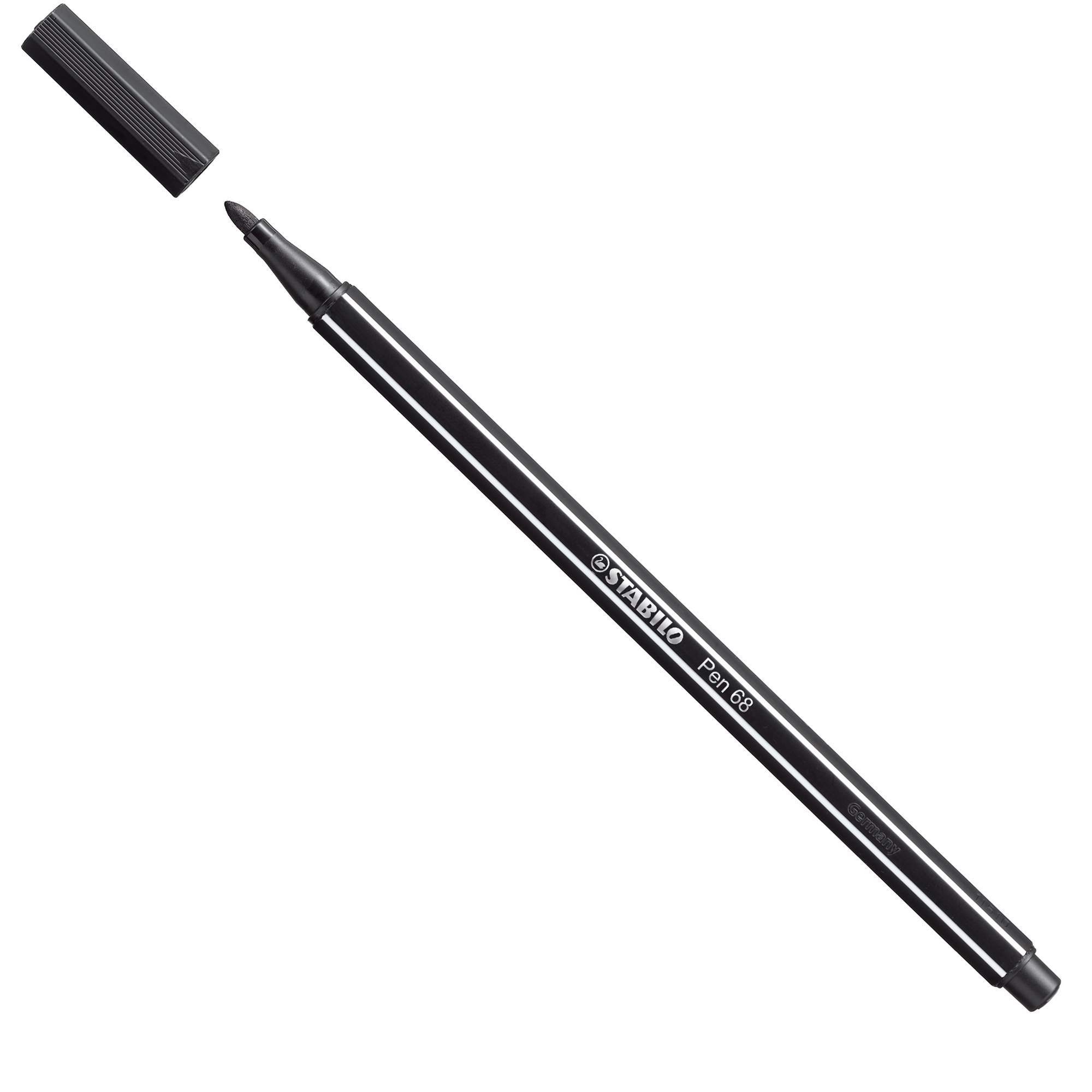 STABILO Pen 68 - Penna punta in fibra - nero - inchiostro base acqua - 1 mm - medio