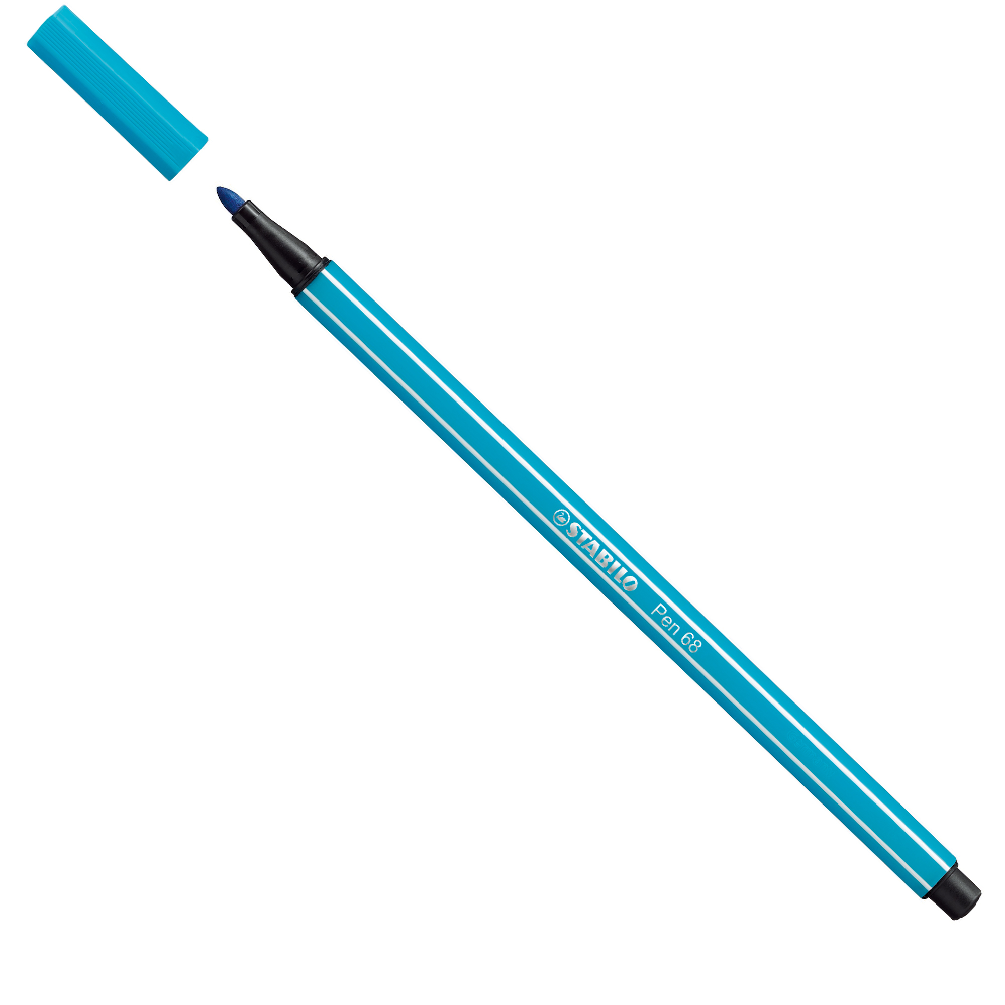 STABILO Pen 68 - Penna punta in fibra - blu chiaro - inchiostro base acqua - 1 mm - medio