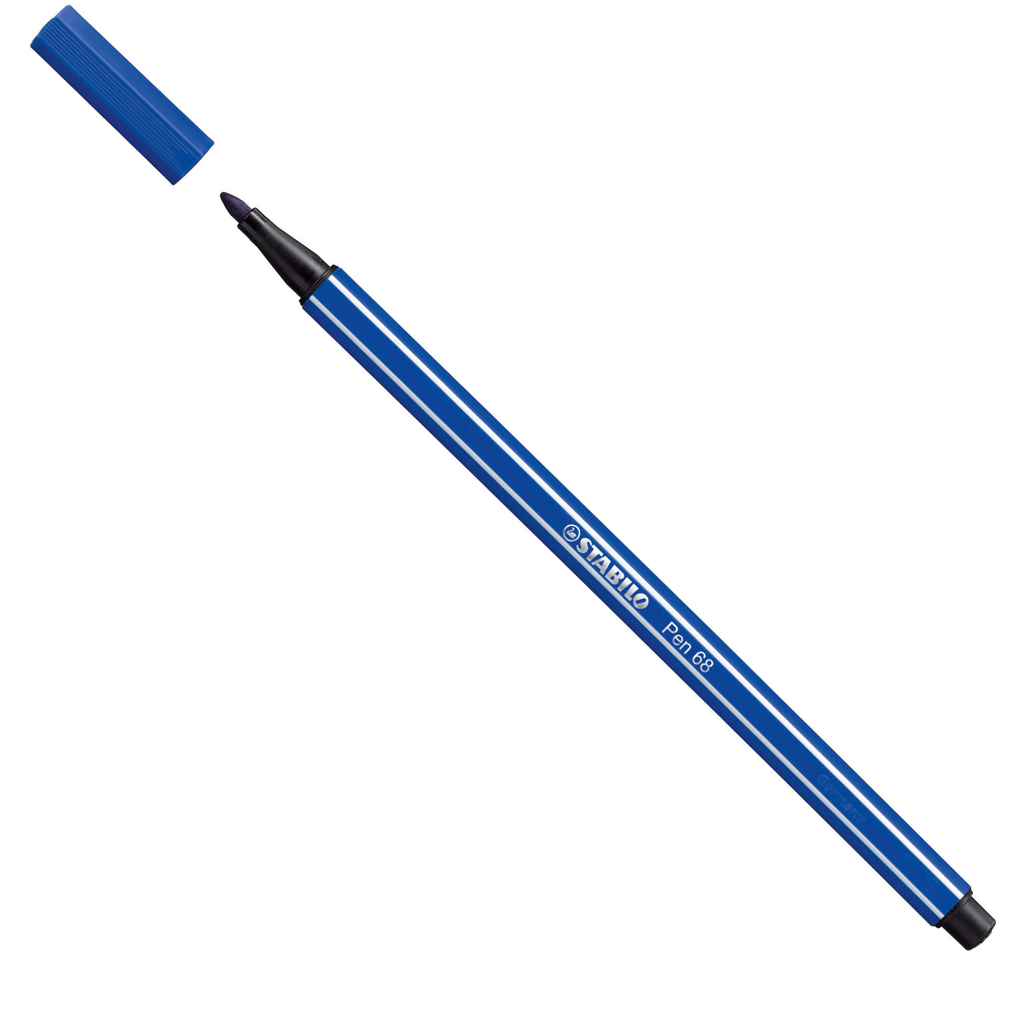 STABILO Pen 68 - Penna punta in fibra - blu oltremare - inchiostro base acqua - 1 mm - medio