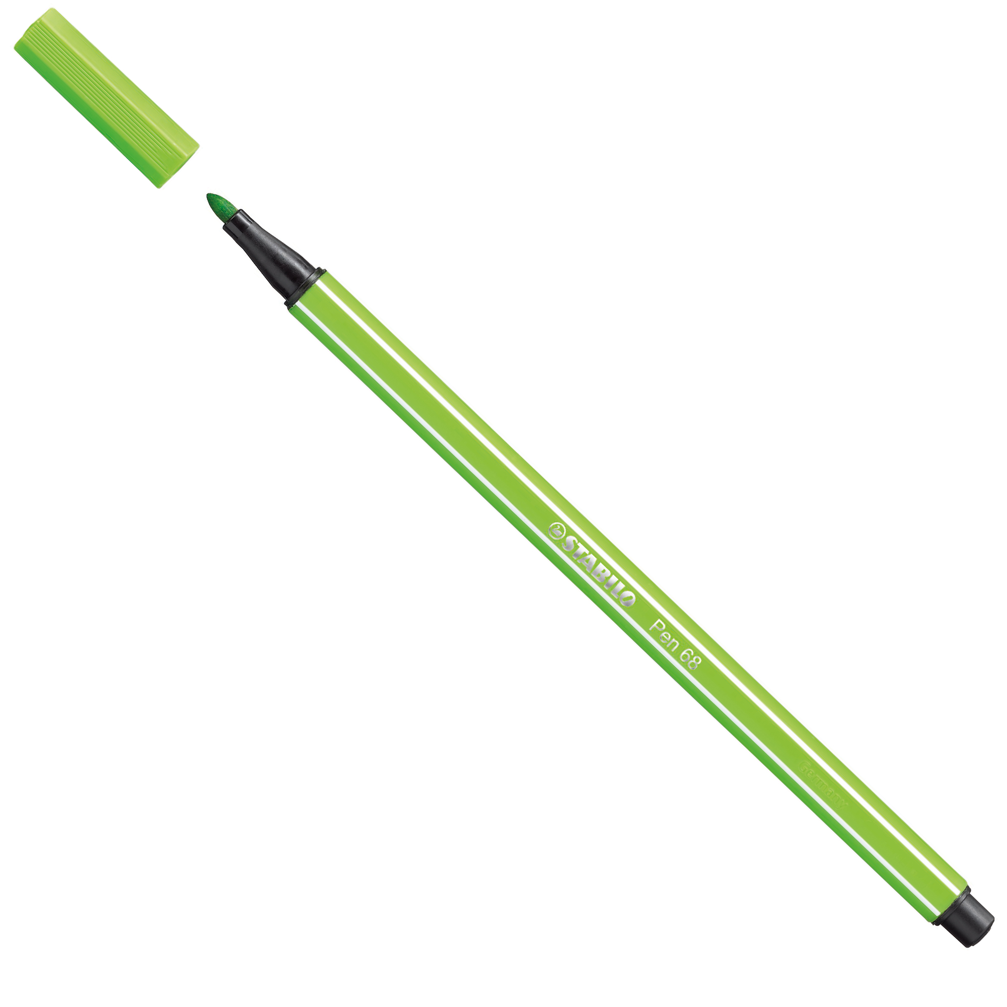 STABILO Pen 68 - Penna punta in fibra - verde chiaro - inchiostro base acqua - 1 mm - medio