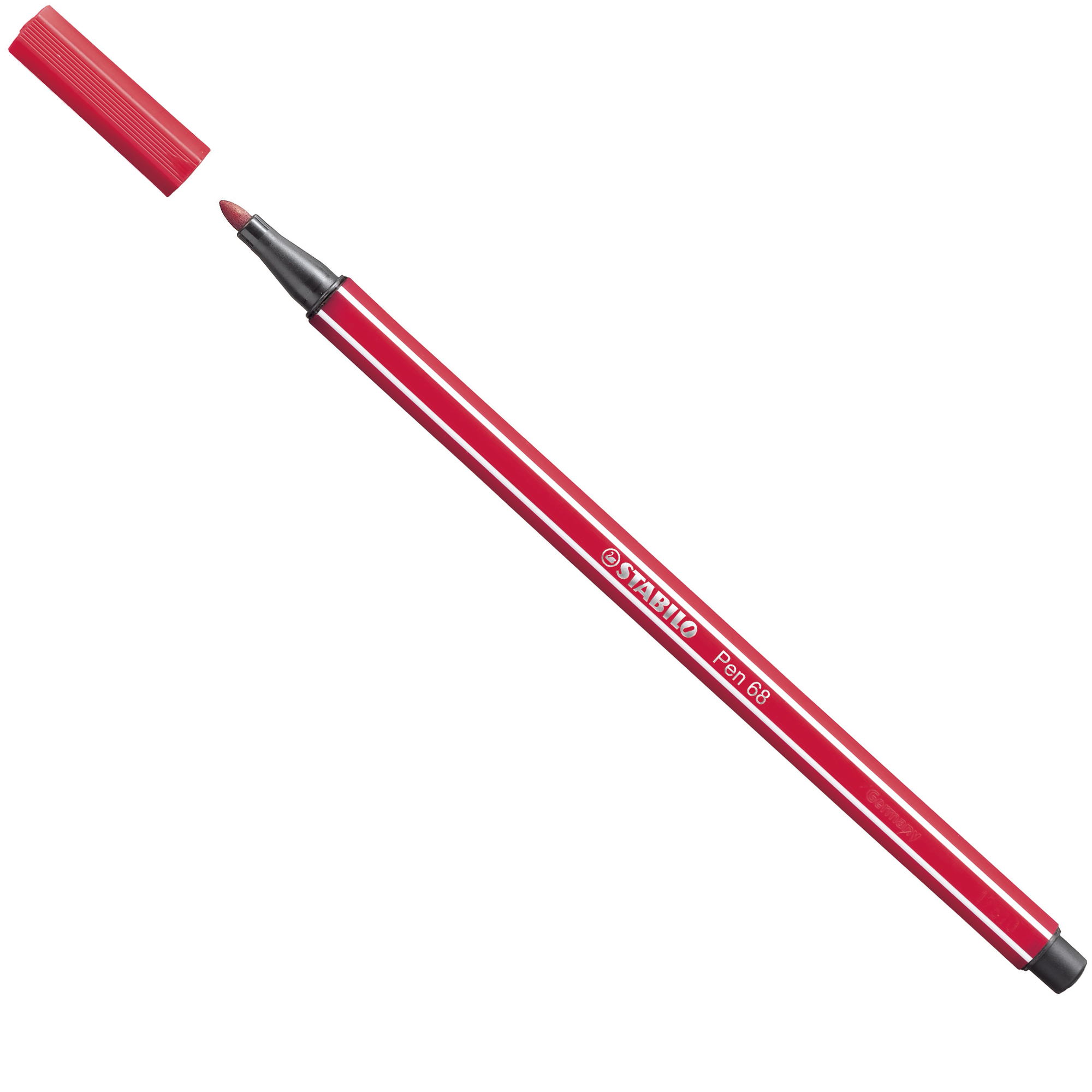 STABILO Pen 68 - Penna punta in fibra - rosso scuro - inchiostro base acqua - 1 mm - medio