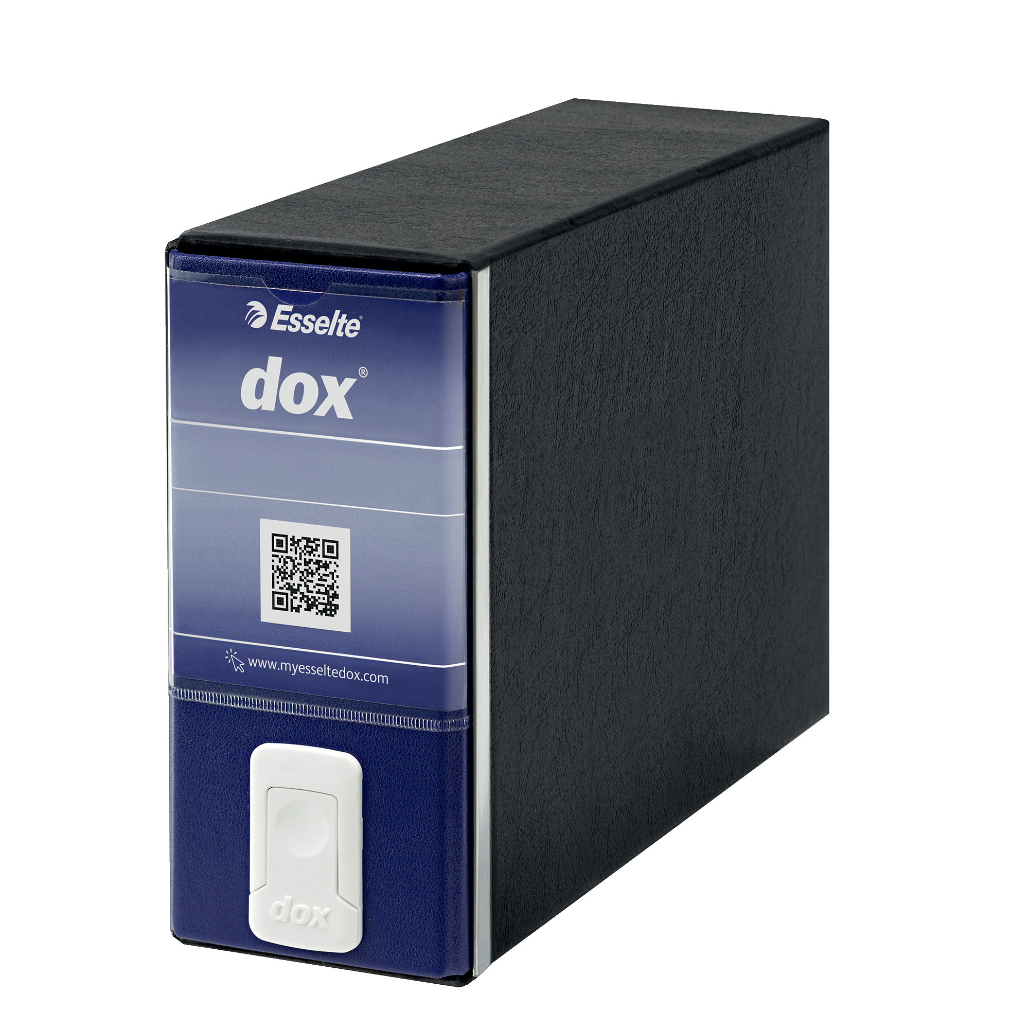 Rexel Dox Box 3 - Cartellina con meccanismo a leva - larghezza dorsale 80 mm - per A5 - blu