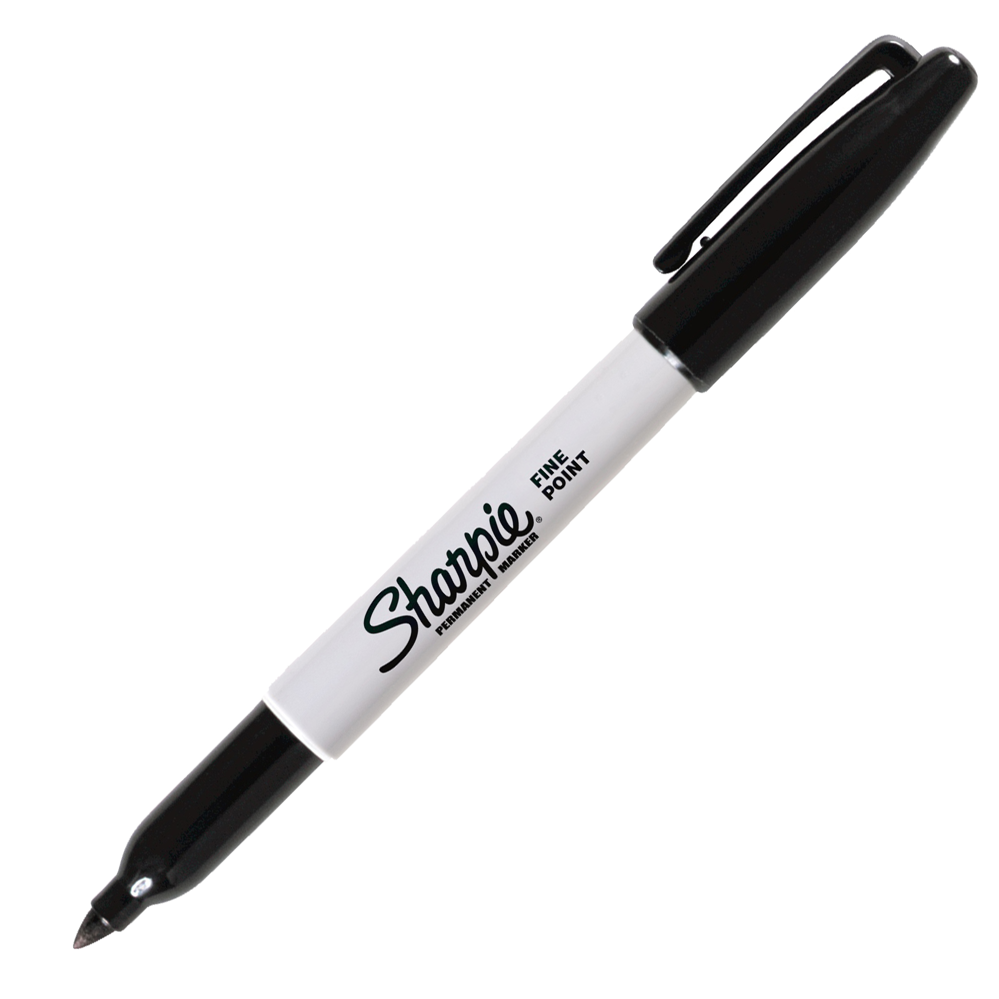 Sharpie - Marcatore - permanente - nero - inchiostro base acqua - 0.9 mm - fine (pacchetto di 12)