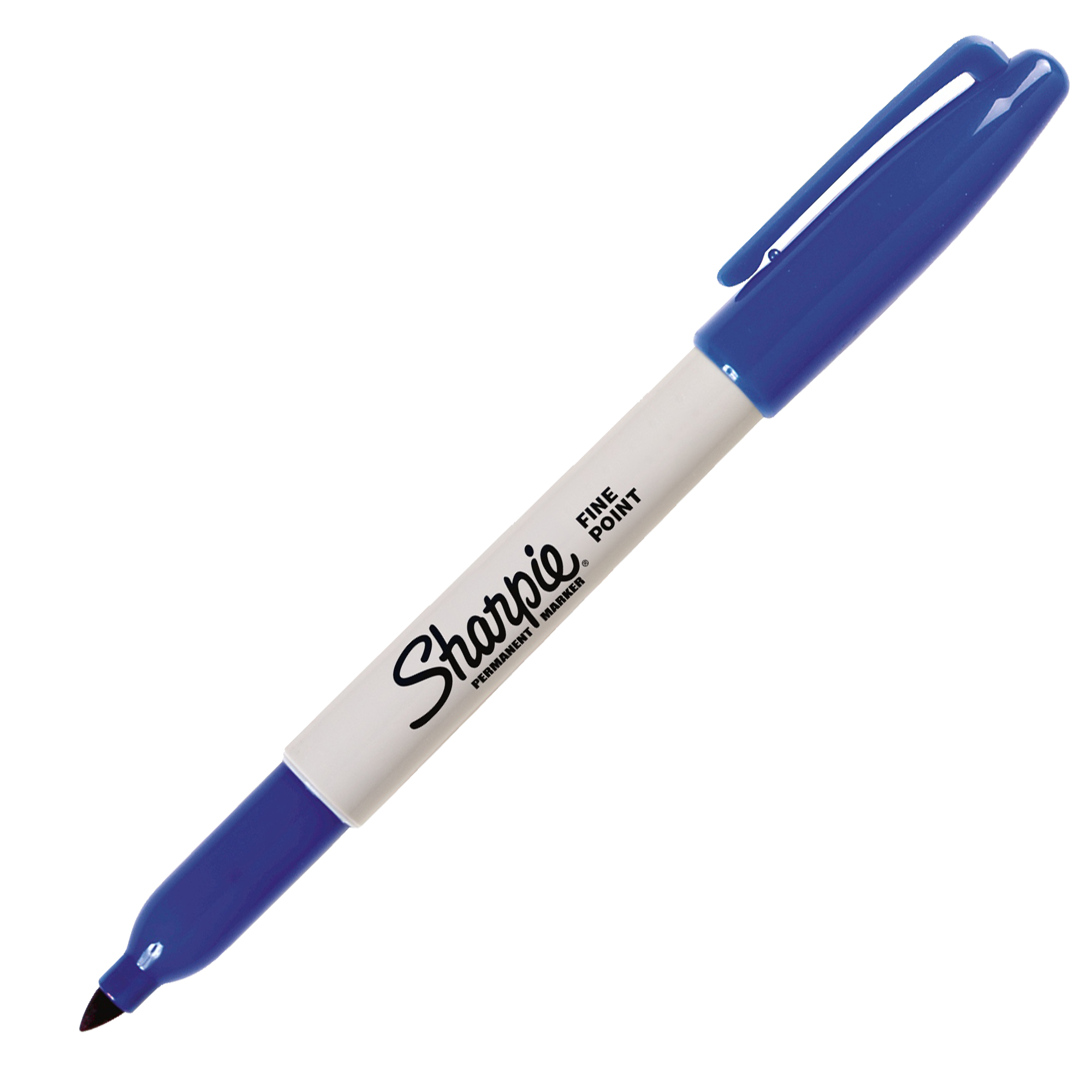 Sharpie - Marcatore - permanente - blu - inchiostro base acqua - 0.9 mm - fine (pacchetto di 12)