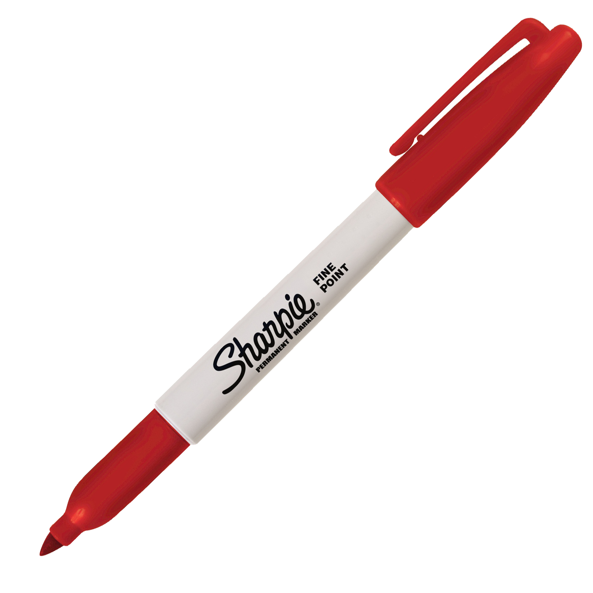 Sharpie - Marcatore - permanente - rosso - inchiostro base acqua - 0.9 mm - fine (pacchetto di 12)