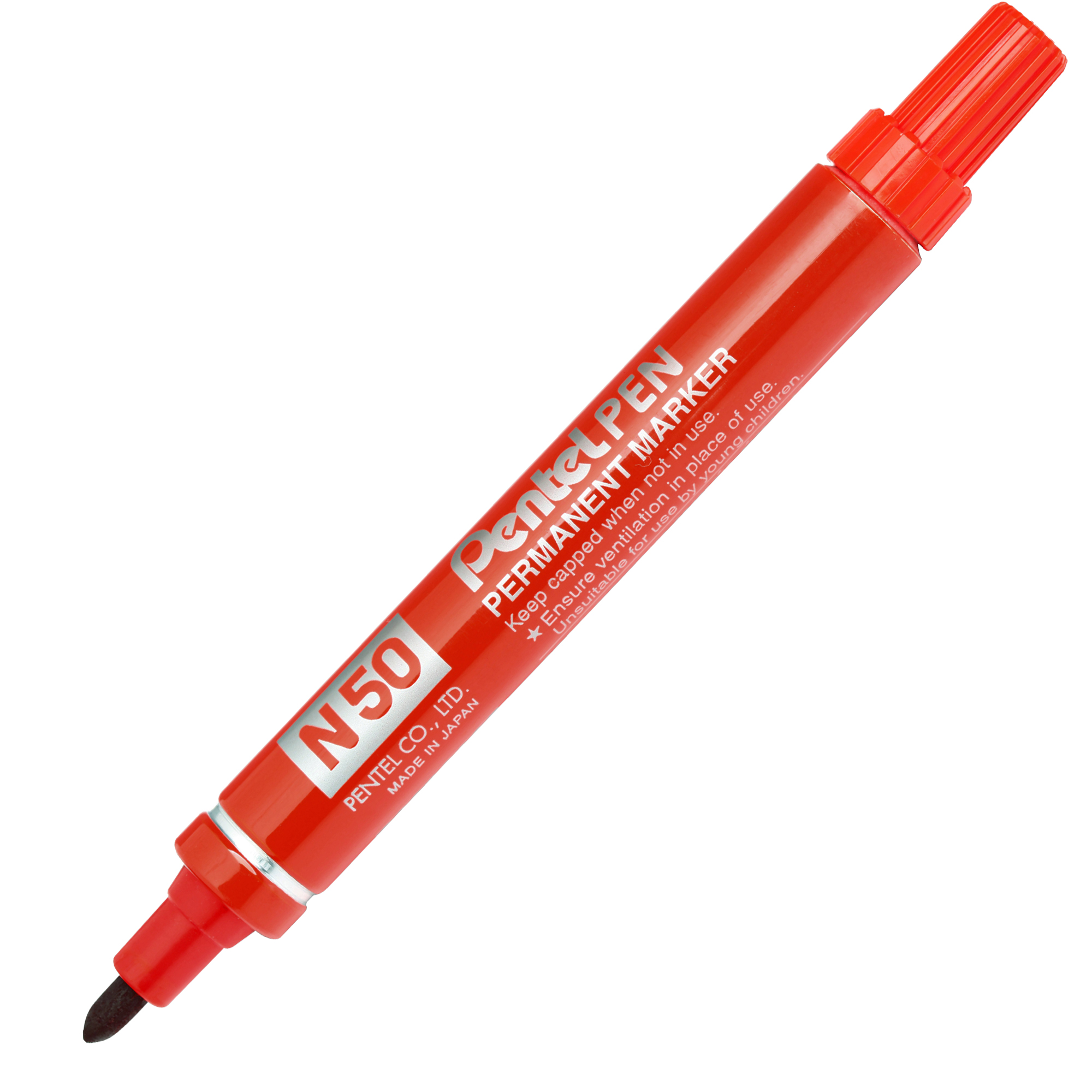 Pentel PEN N50 - Marcatore - permanente - rosso - 2.2 mm