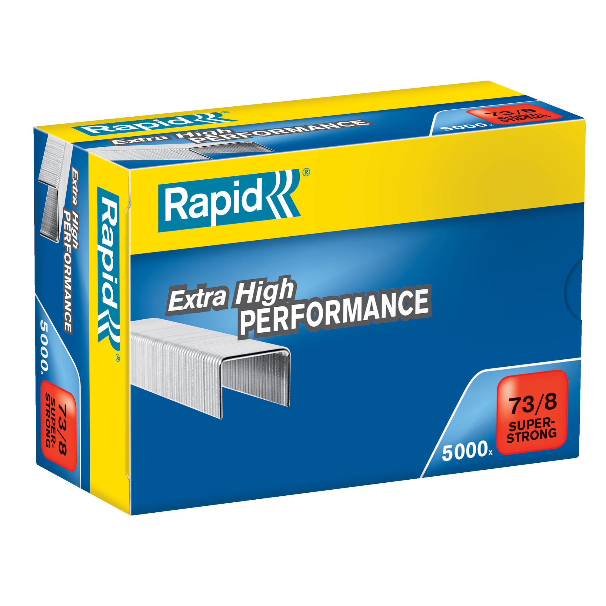 Rapid Super Strong - Punti metallici - 73/8 - 8 mm - acciaio galvanizzato - zincato - pacco da 5000 - per Classic HD31