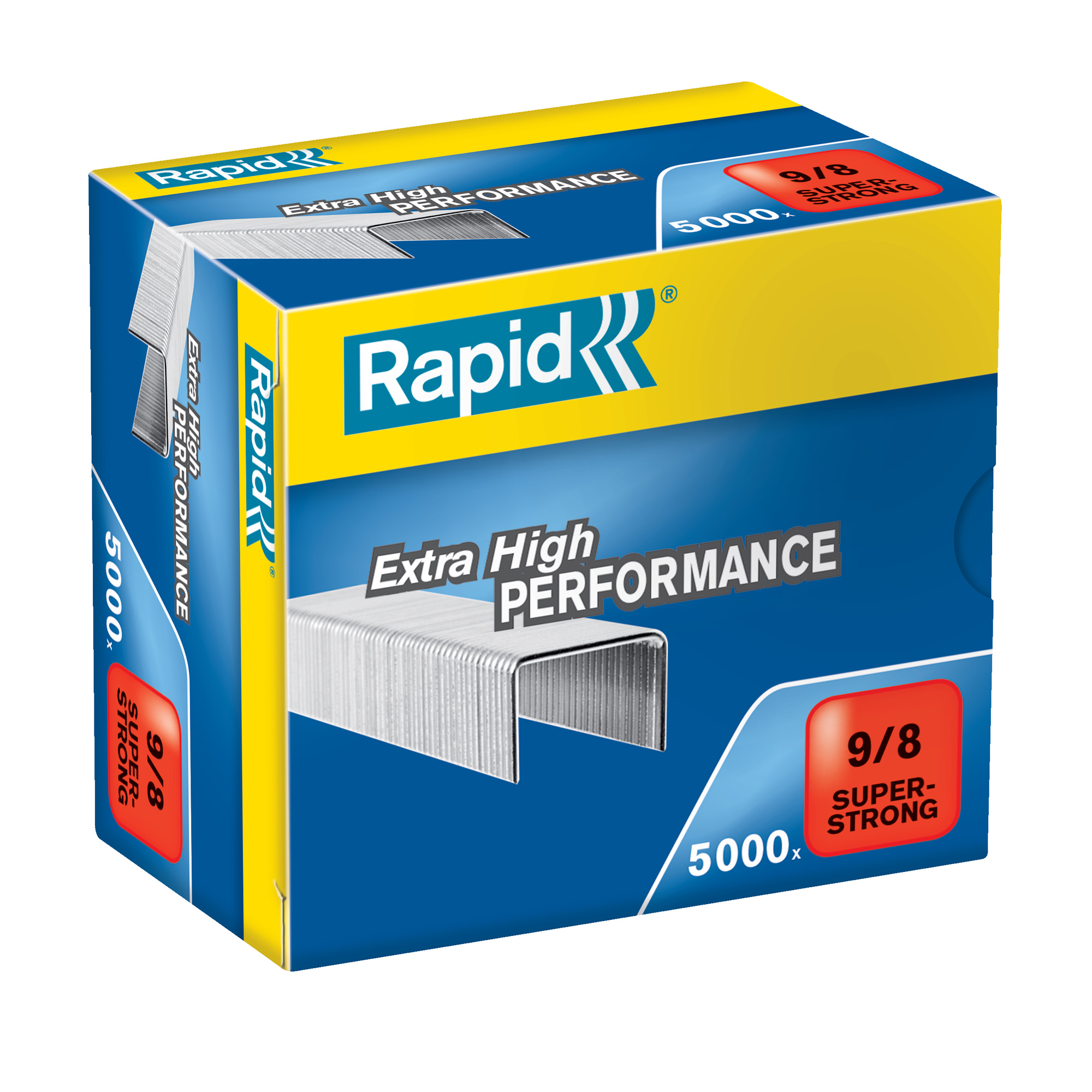 Rapid Super Strong - Punti metallici - 9/8 - 8 mm - acciaio galvanizzato - pacco da 5000 - per Rapid HD9; Fashion HD110